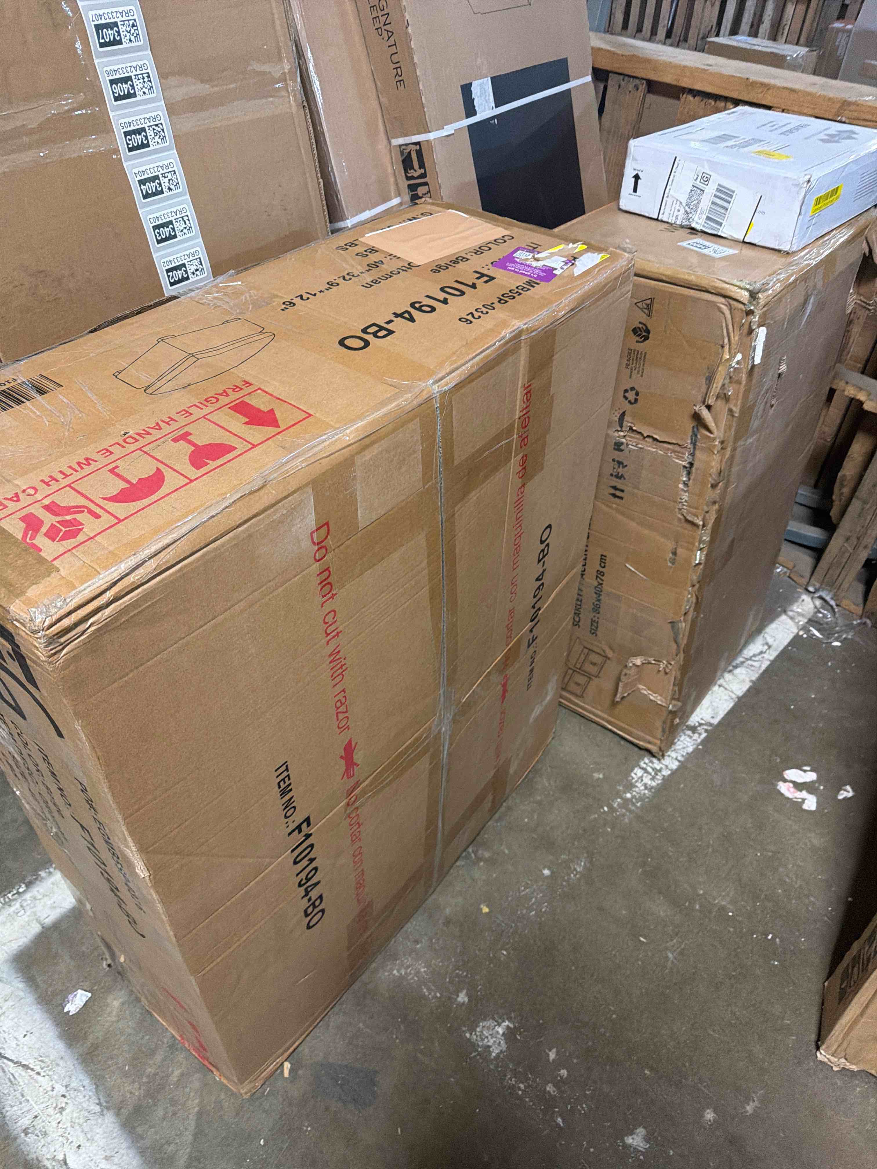 Condition photo showing As Is for Worthland 143.2" Wide Chenille Reversible Corner Sectional Sofa Couch(8- Piece)