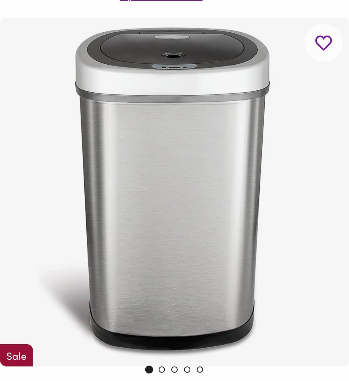 Nine Stars 13.2 Gallon Stainless Steel Motion Sensor Trash Can