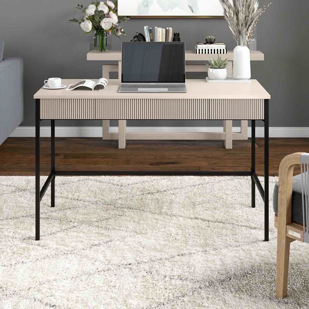 nolan metal base writing desk