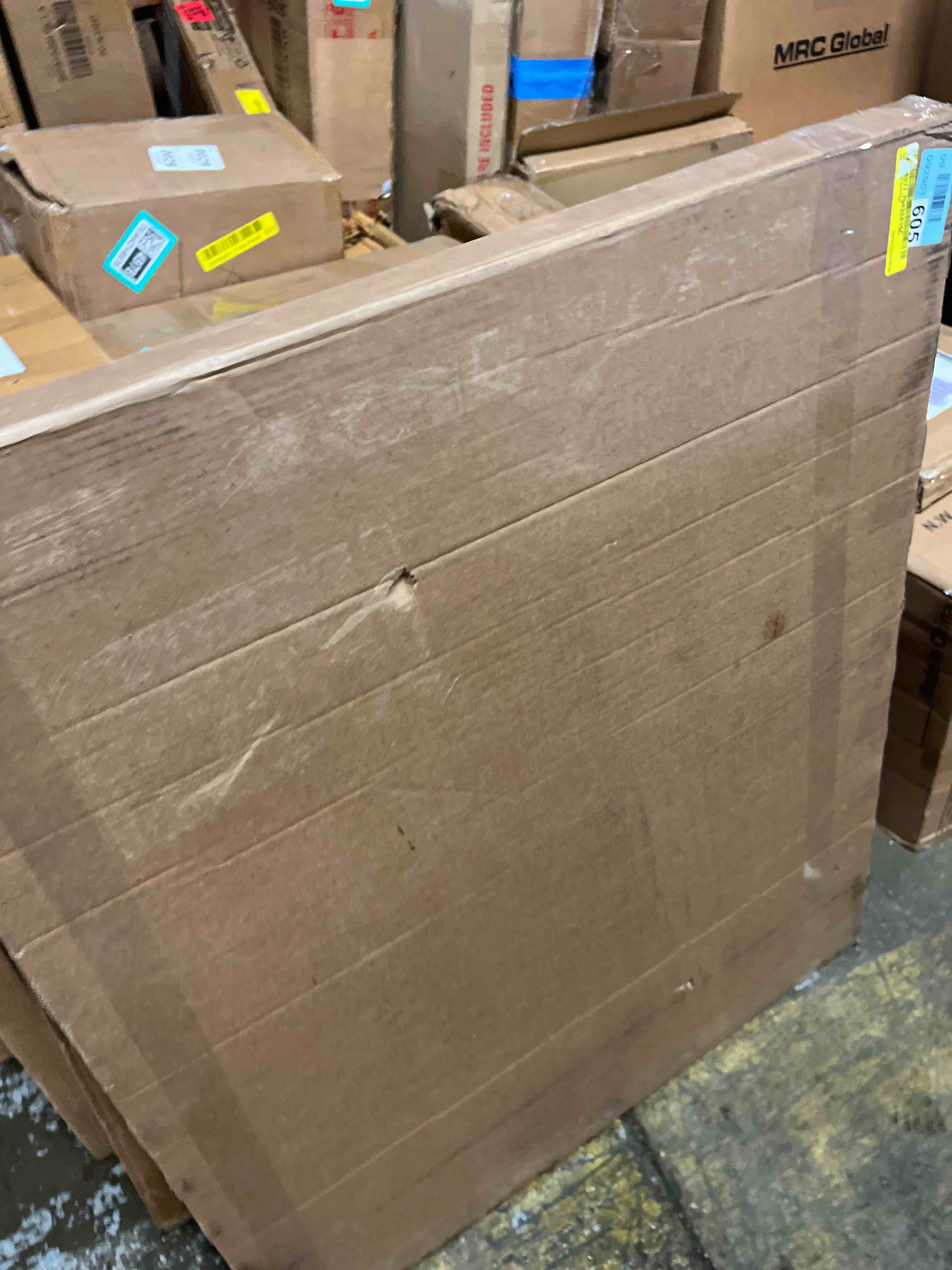 Condition photo showing New/Like New for Amanti Art Framed Canvas Wall Art 42x32 Paper Bark II by Urban Road, Framed Wall Art Canvas, Abstract Artwork, Rustic Farmhouse Decor, Oversize Poster Painting for Living Room, Bedroom, Bathroom