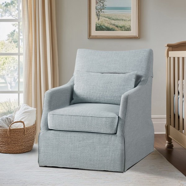 Martha Stewart London 360A Swivel Armchair with Lumbar Pillow