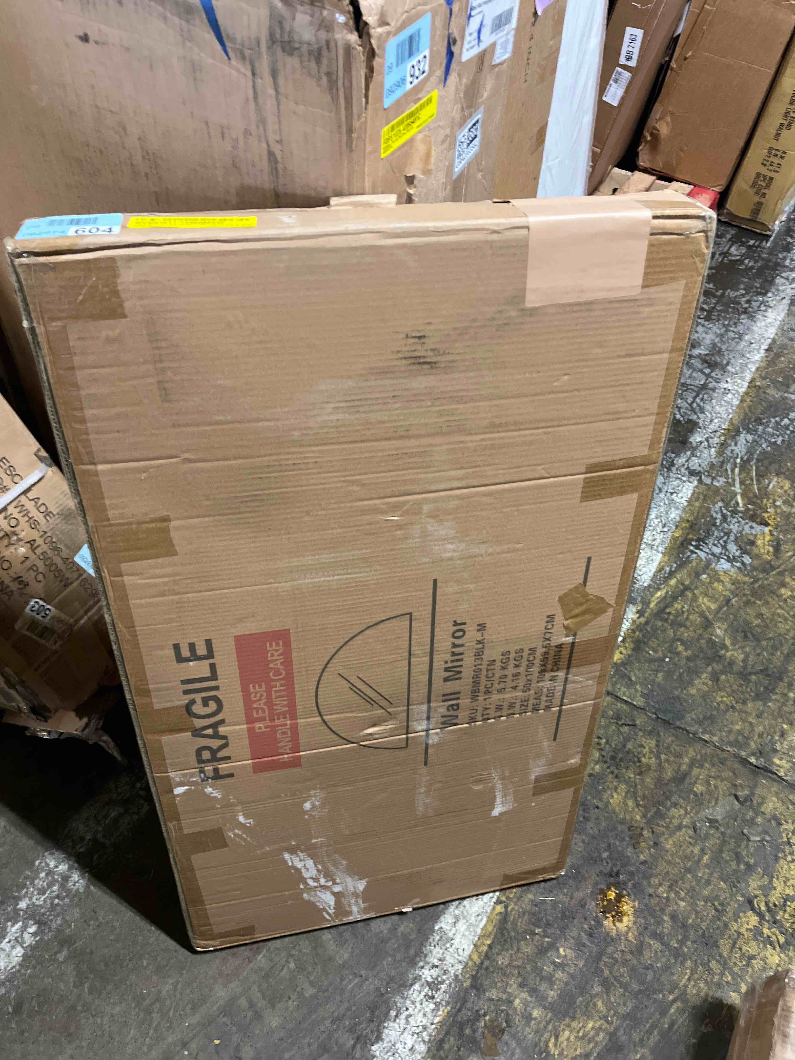 Condition photo showing New/Like New for Arched Aluminum Frame Wall Mirror with Tempered Glass for Bathroom 