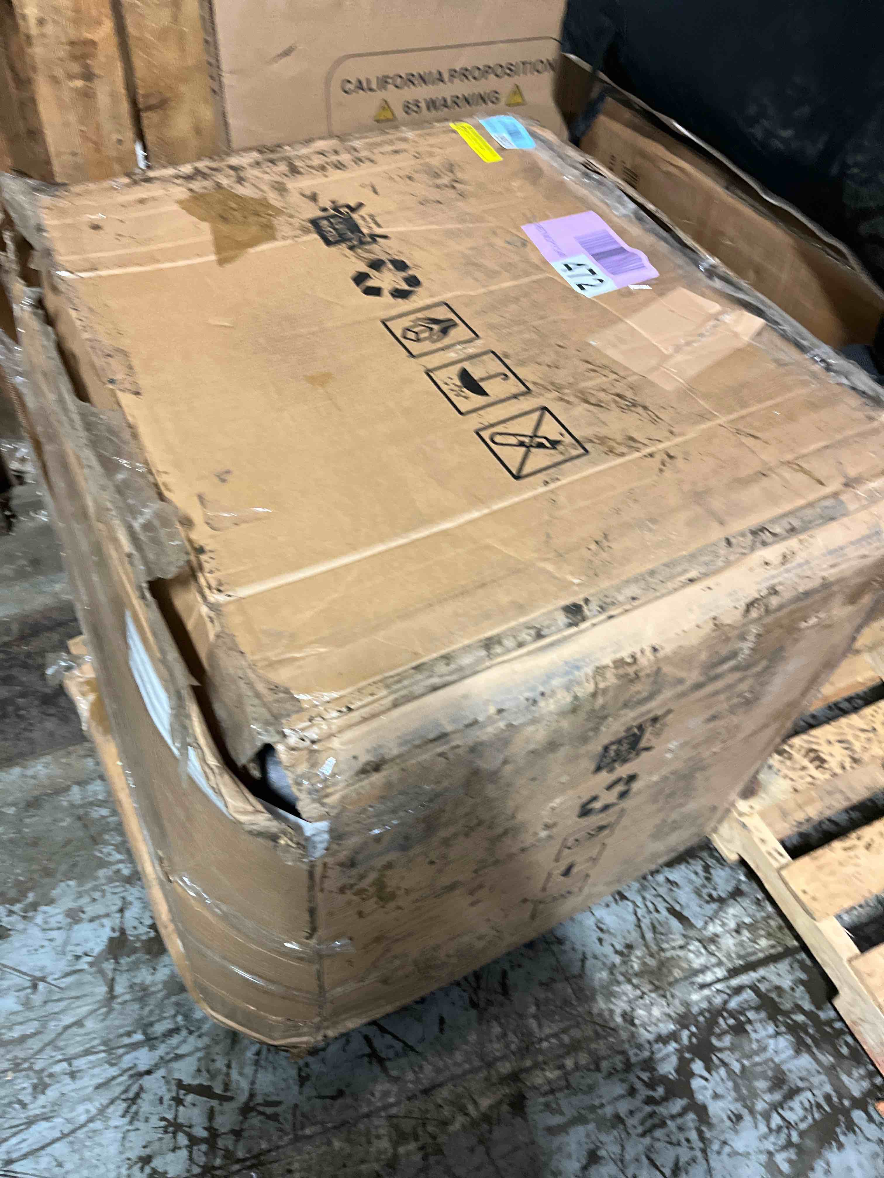 Condition photo showing As Is for Leena Genuine Leather Power Recliner(Incomplete)