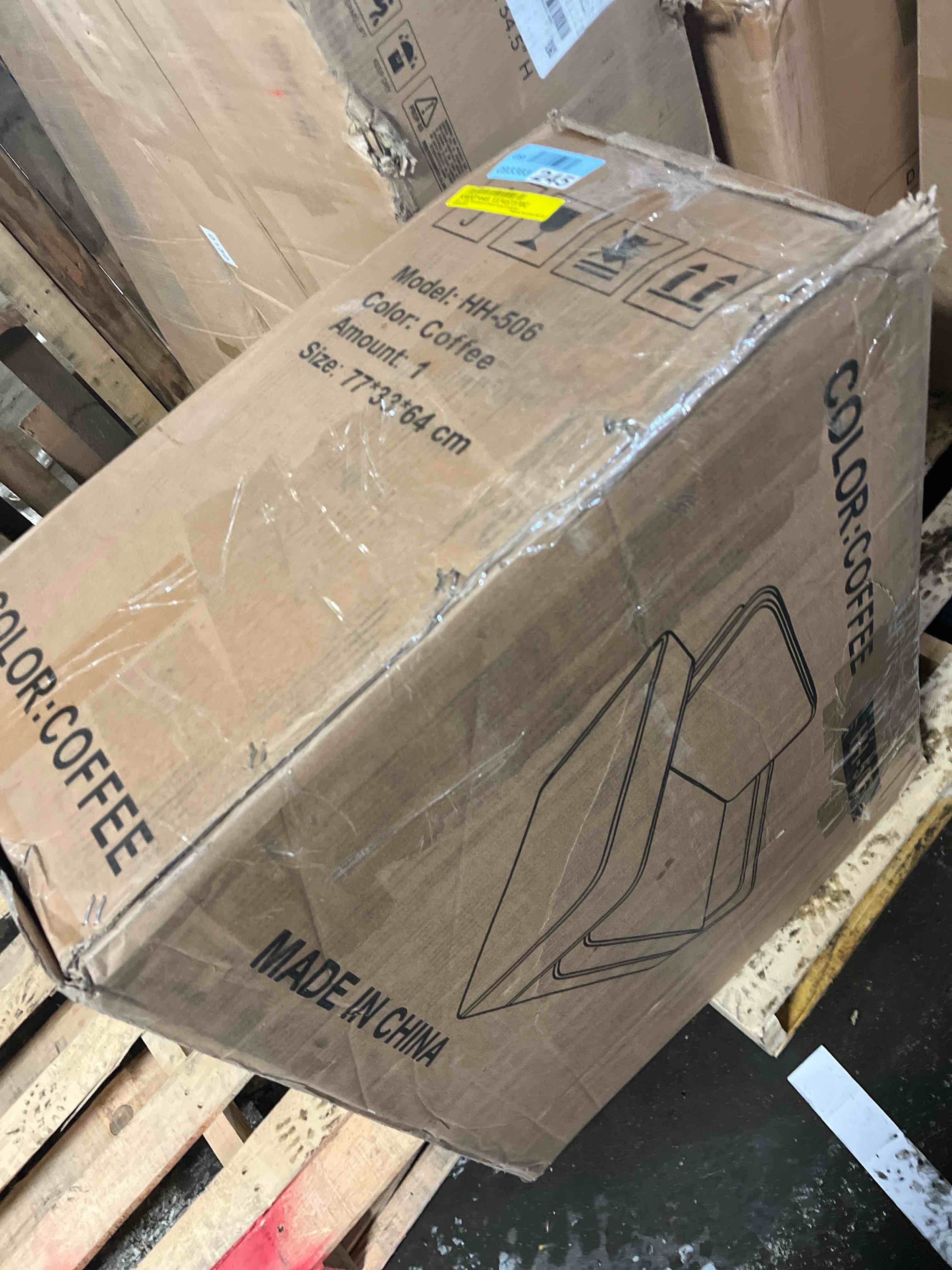 Condition photo showing As Is for 36.2" Wide Upholstered Swivel Accent Armchair(Incomplete)