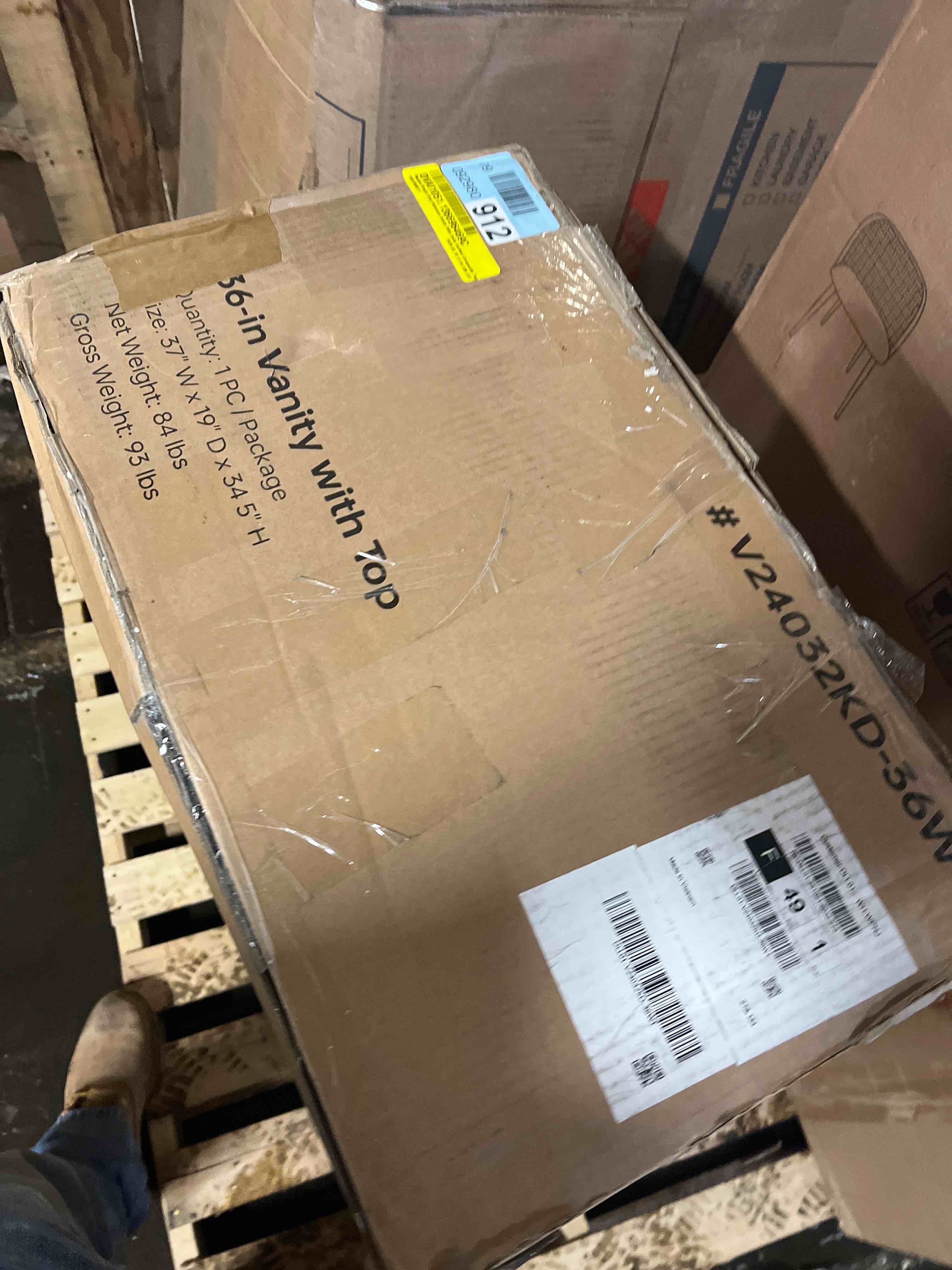 Condition photo showing New/Like New for Meltiva Single Sink Bathroom Vanity With Solid Surface Composite Top