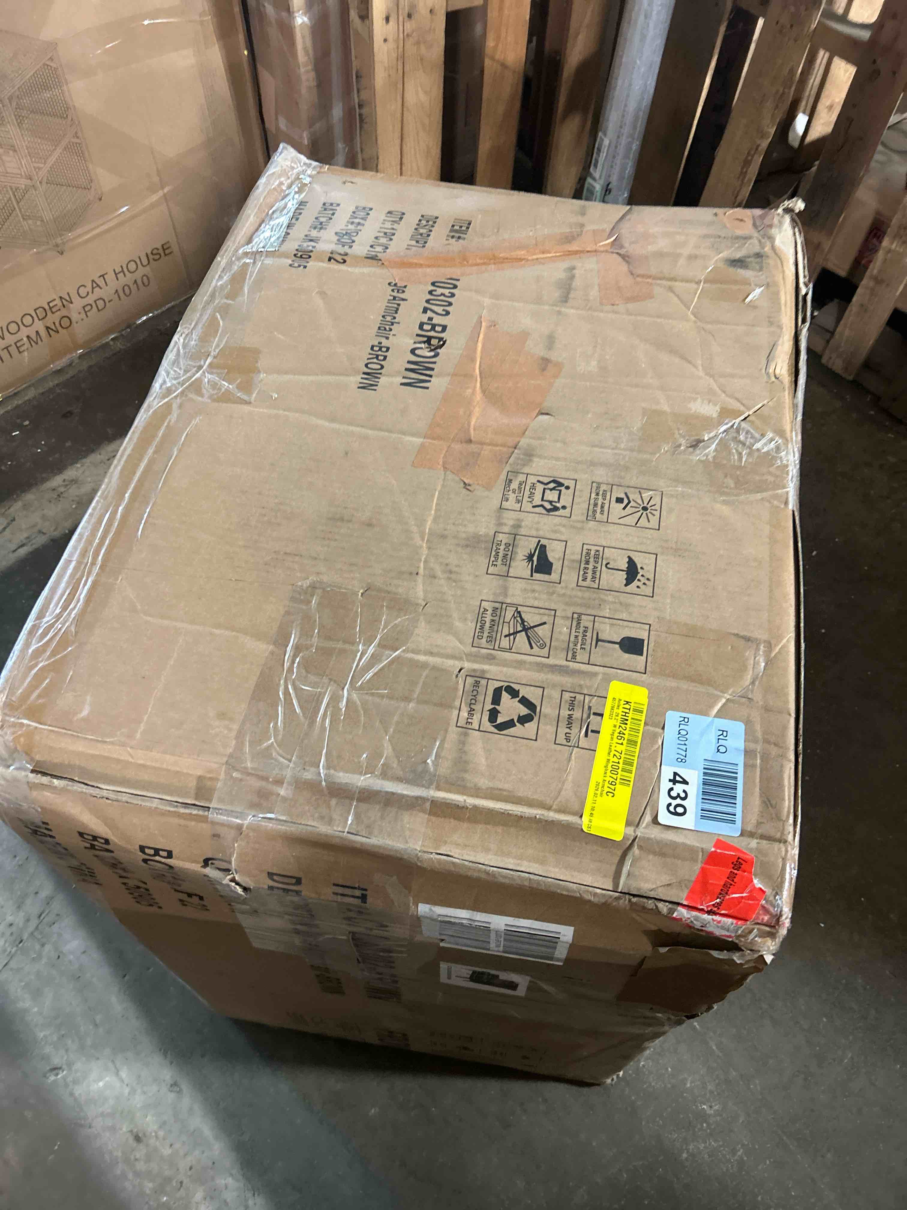 Condition photo showing New/Like New for Aviles 29.2" W Vegan Leather Wingback Armchair