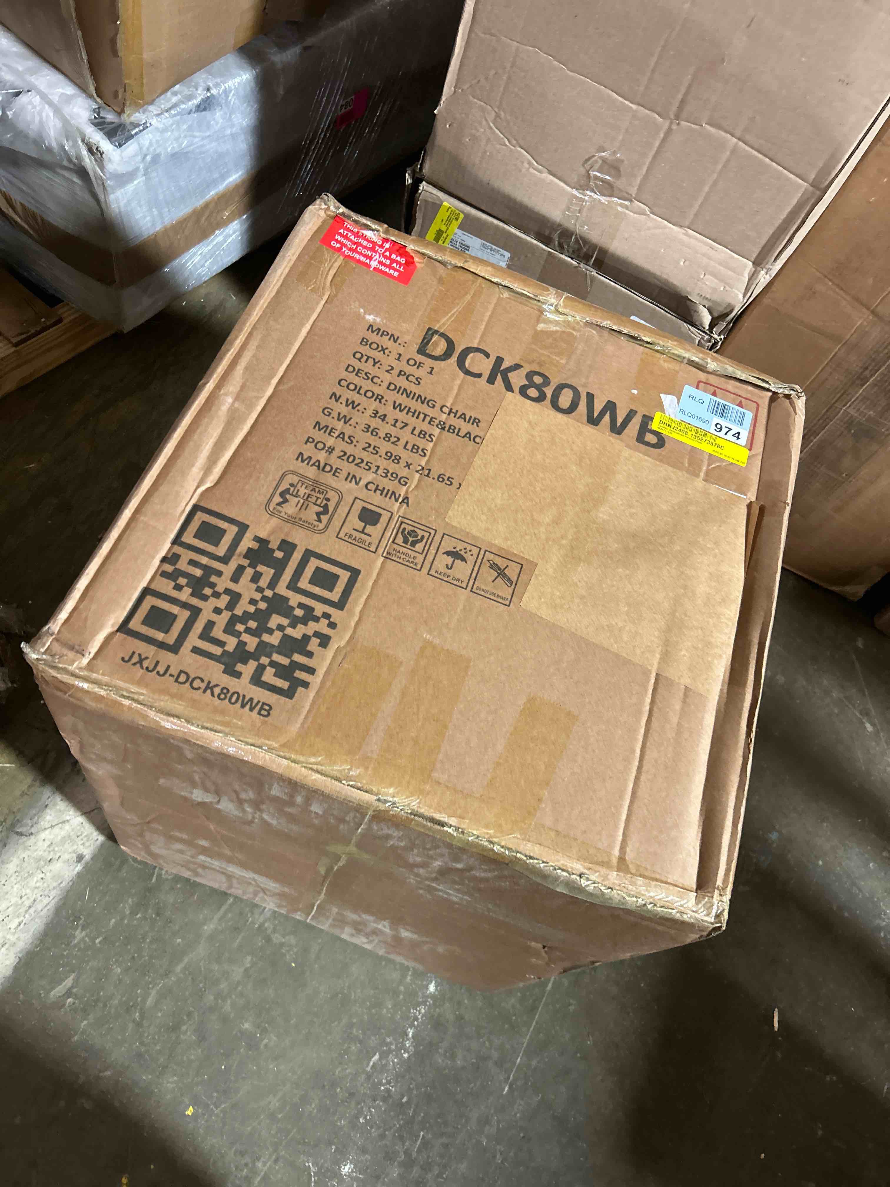 Condition photo showing New/Like New for Canalou Upholstered Parsons Chair