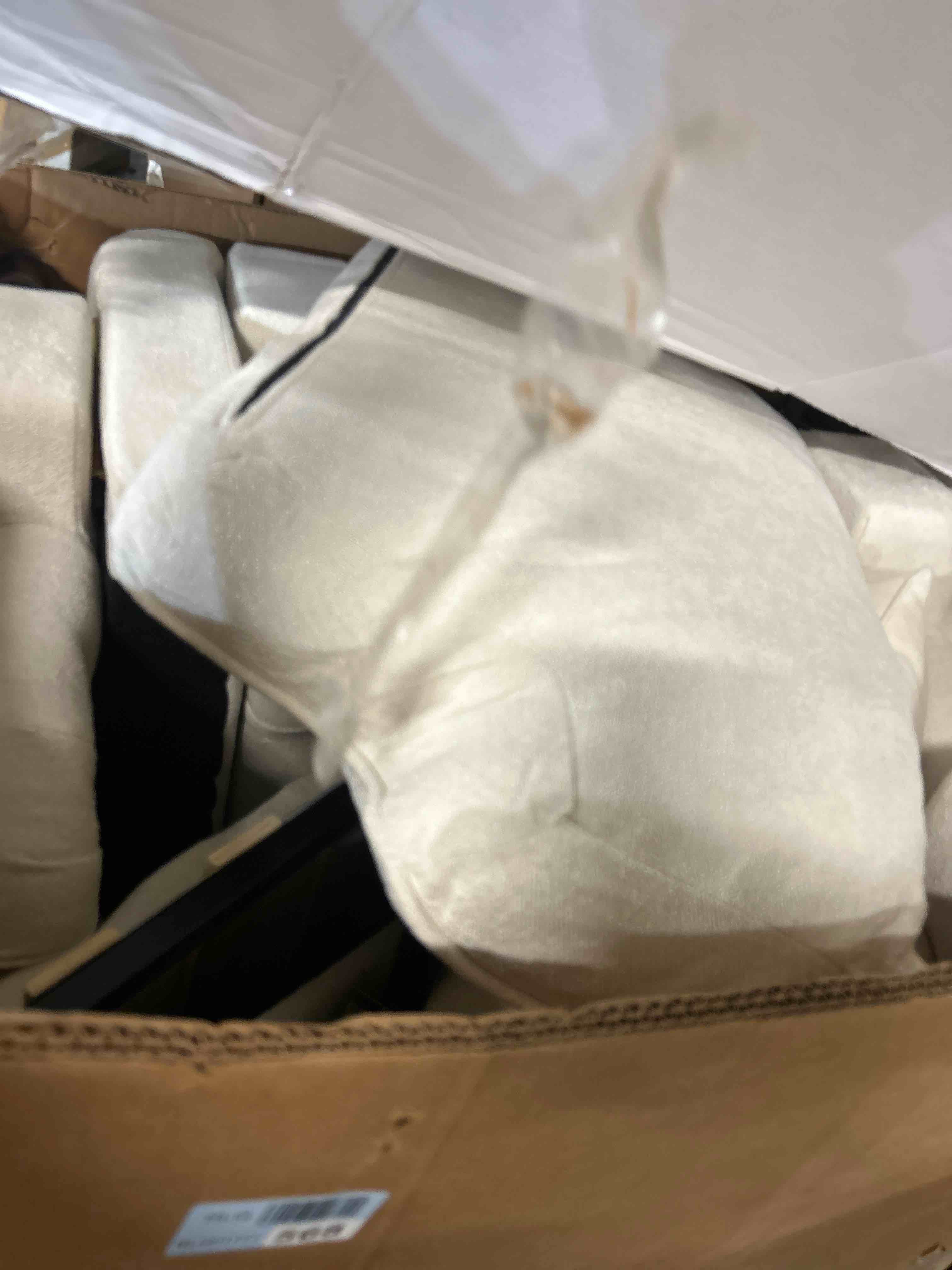 Condition photo showing As Is for Dooly 65.4" Rolled Arms Loveseat Sofa