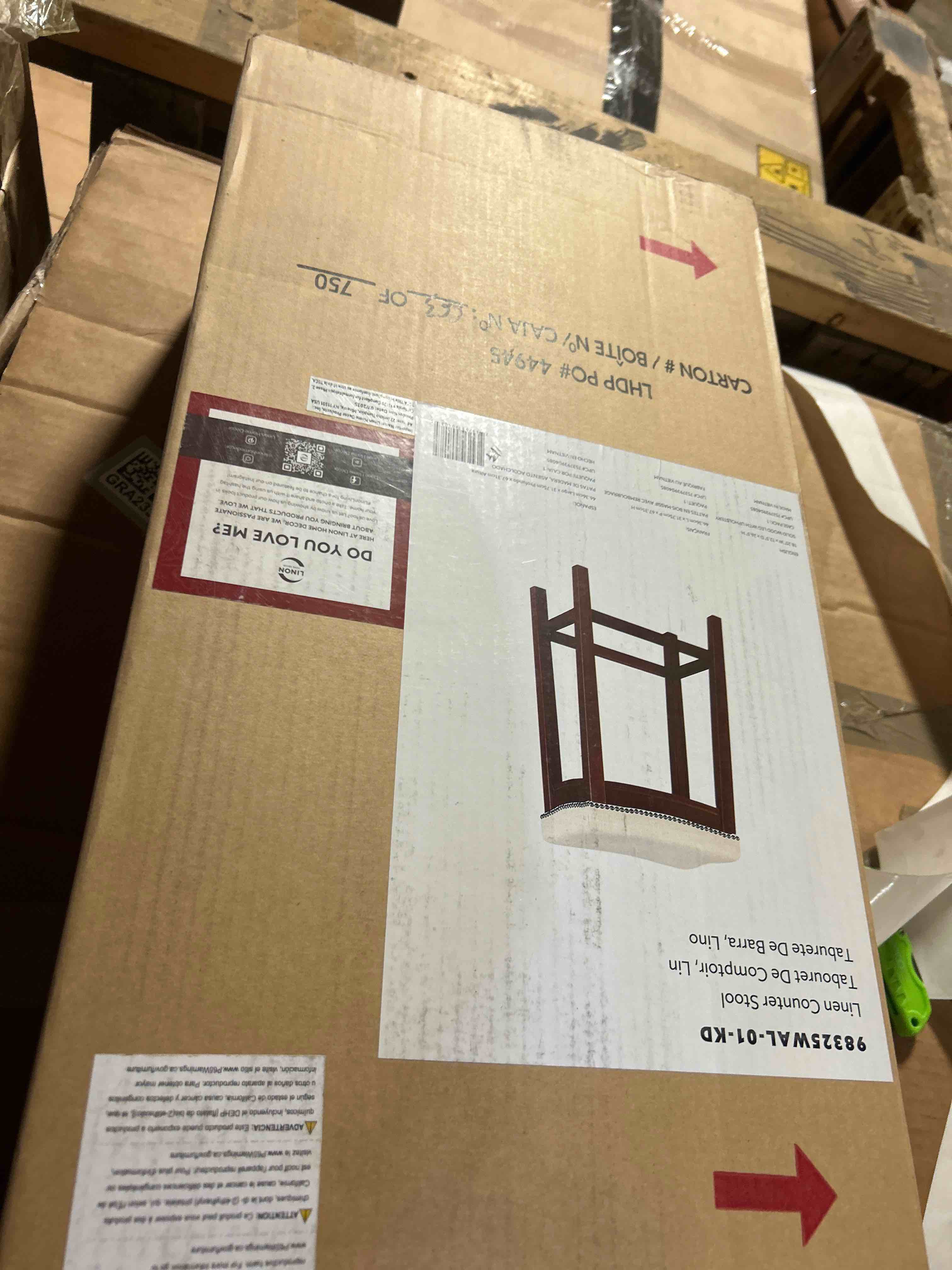 Condition photo showing New/Like New for Bartonville Counter & Bar Solid Wood Backless Stool with Upholstered