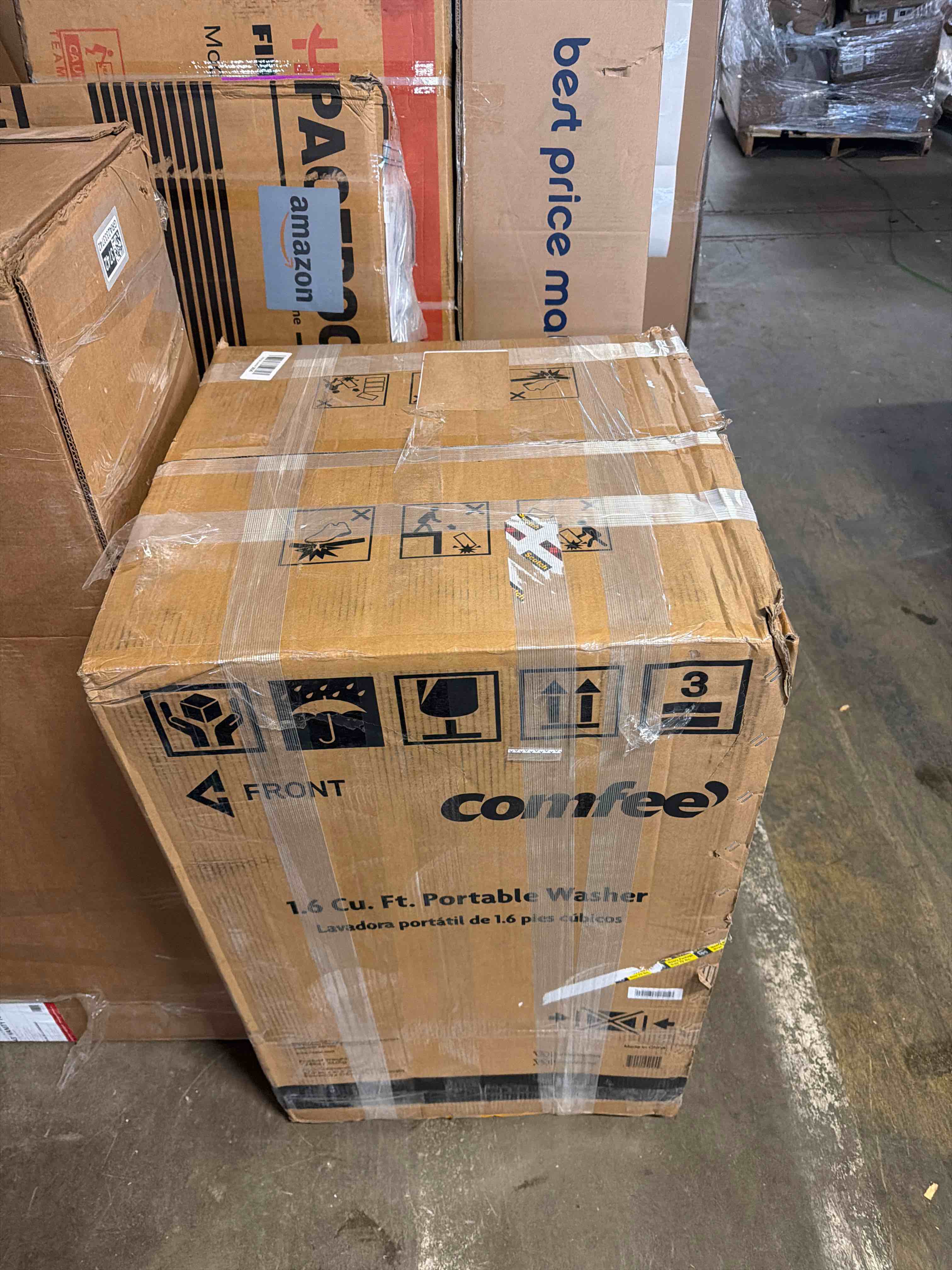 Condition photo showing Good Condition for COMFEE’ 1.6 Cu.ft Portable Washing Machine, 11lbs Capacity Fully Automatic Compact Washer with Wheels, 6 Wash Programs Laundry Washer with Drain Pump, Ideal for Apartments, RV, Camping, Magnetic Gray (B089YSKJY6)