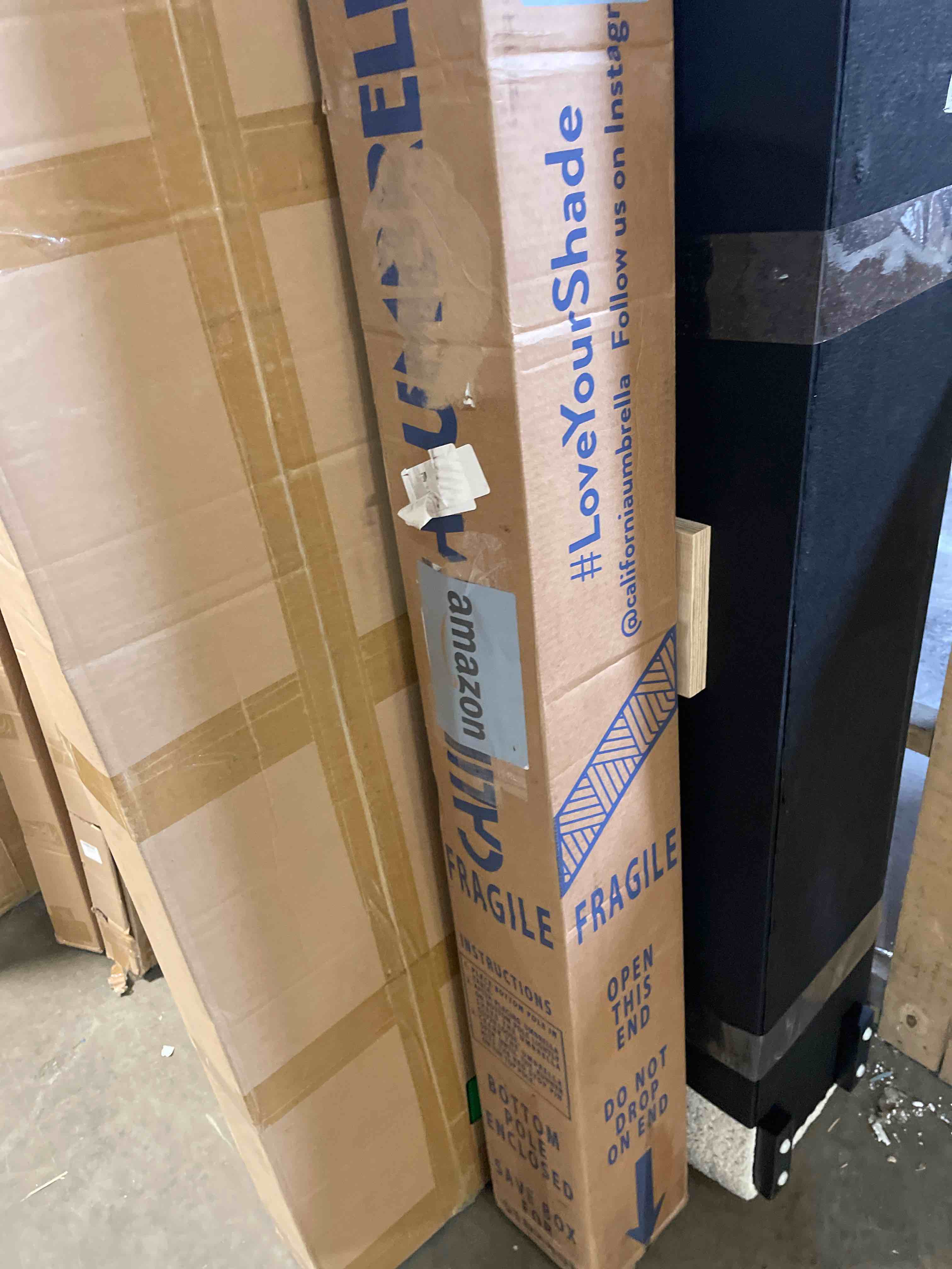 Condition photo showing New/Like New for California Umbrella 9' Premium Commercial Hardwood Patio Umbrella, Manual Lift With Sunbrella Natural Fabric