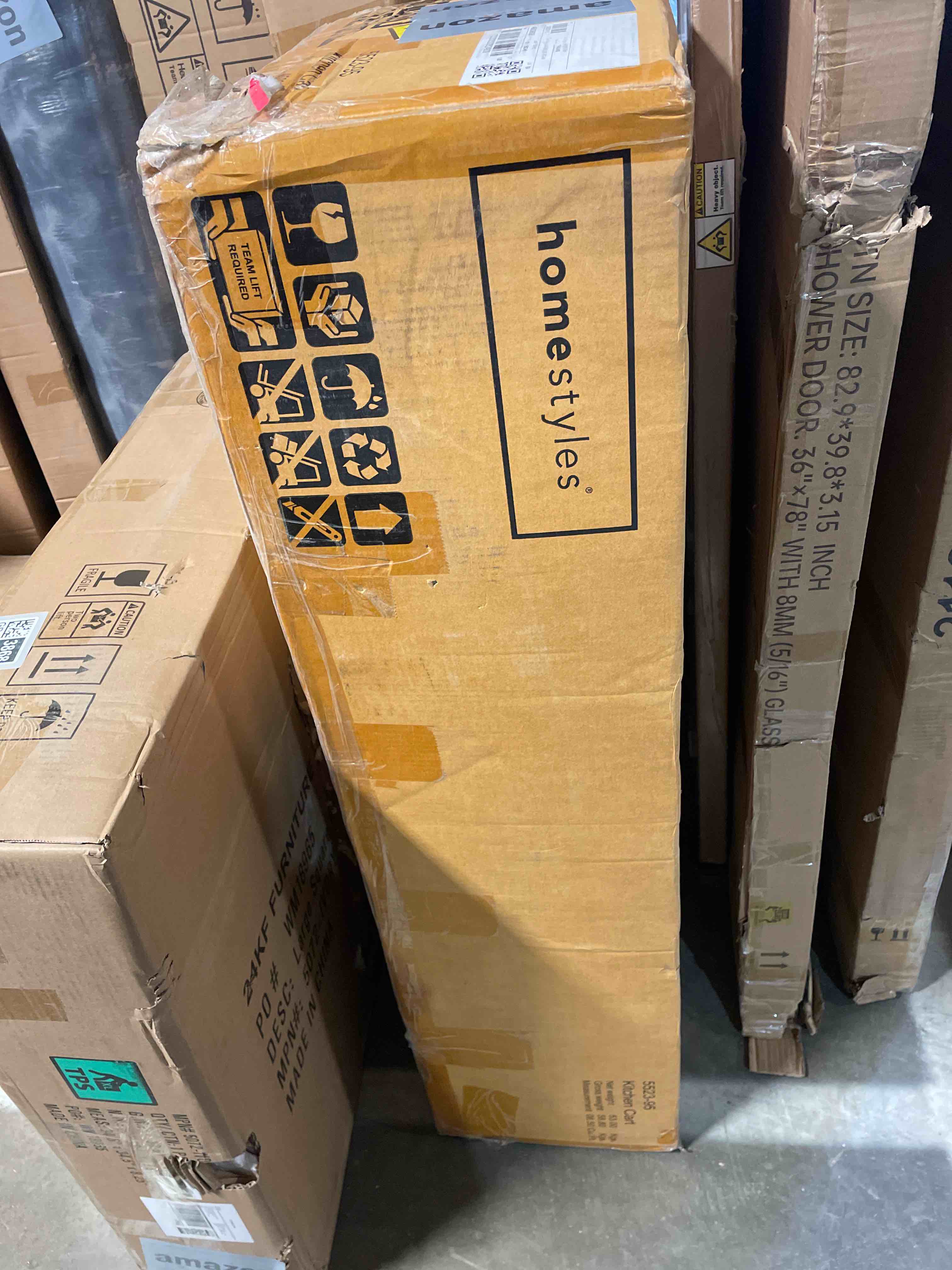 Condition photo showing New/Like New for homestyles Dolly Madison Off-White Kitchen Cart Off White