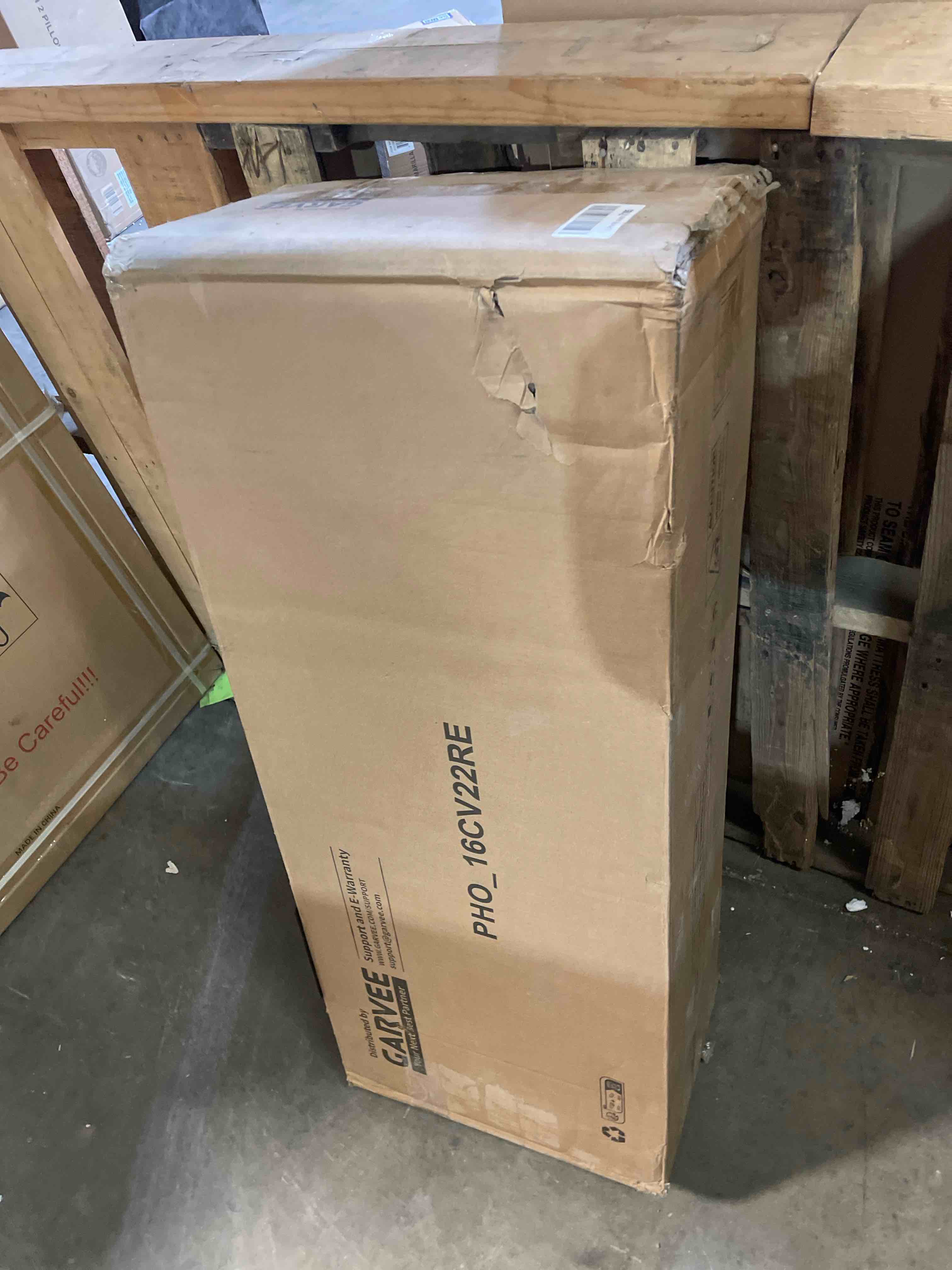 Condition photo showing New/Like New for Garvee Kitchen Pantry Cabinet 70in Tall Storage Cabinet with Doors Cubby and Adjustable Shelves Freestanding Cupboard for Living Room Dining Room Bathroom Black