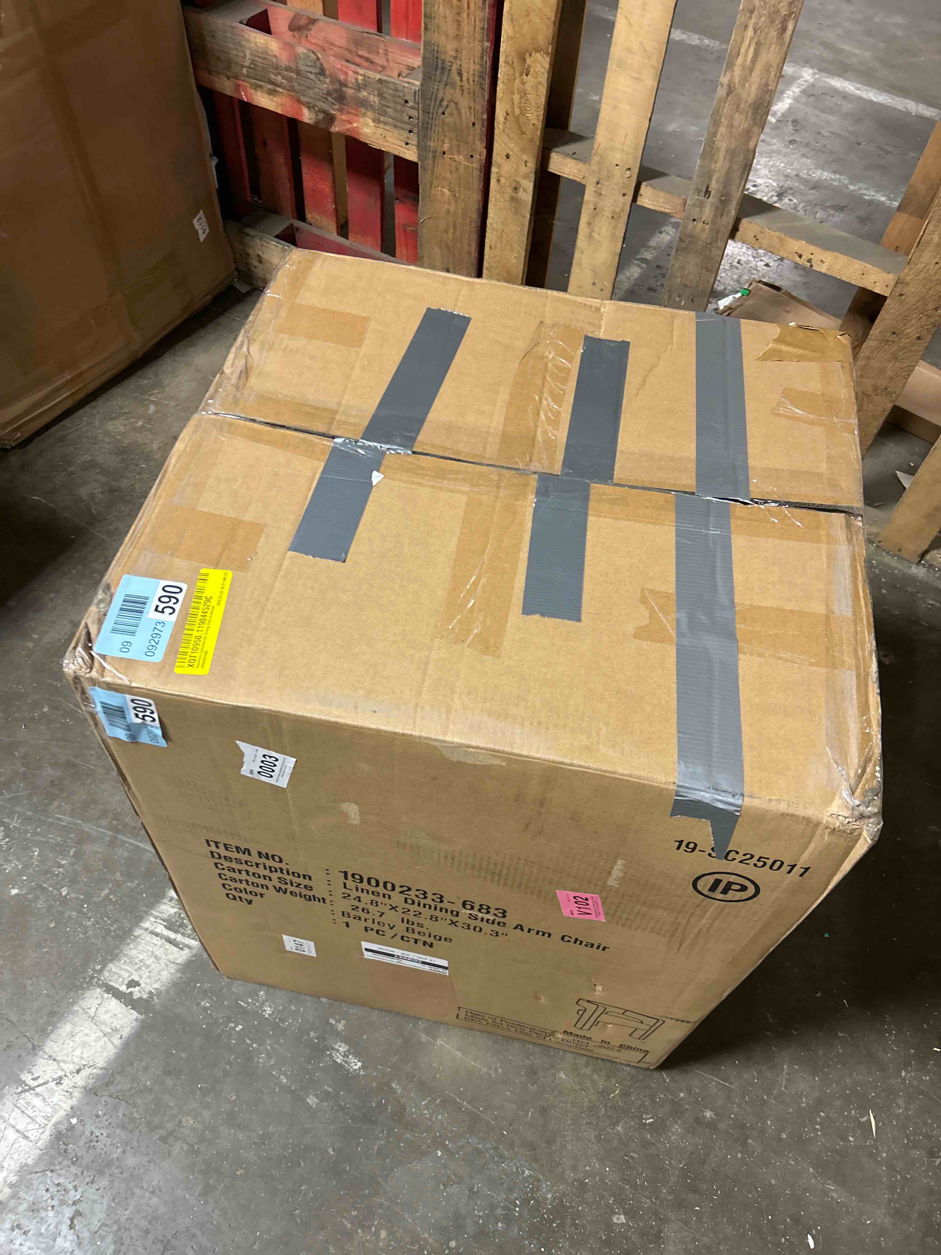 Condition photo showing New/Like New for Dasantils Upholstered Dining Side Armchair