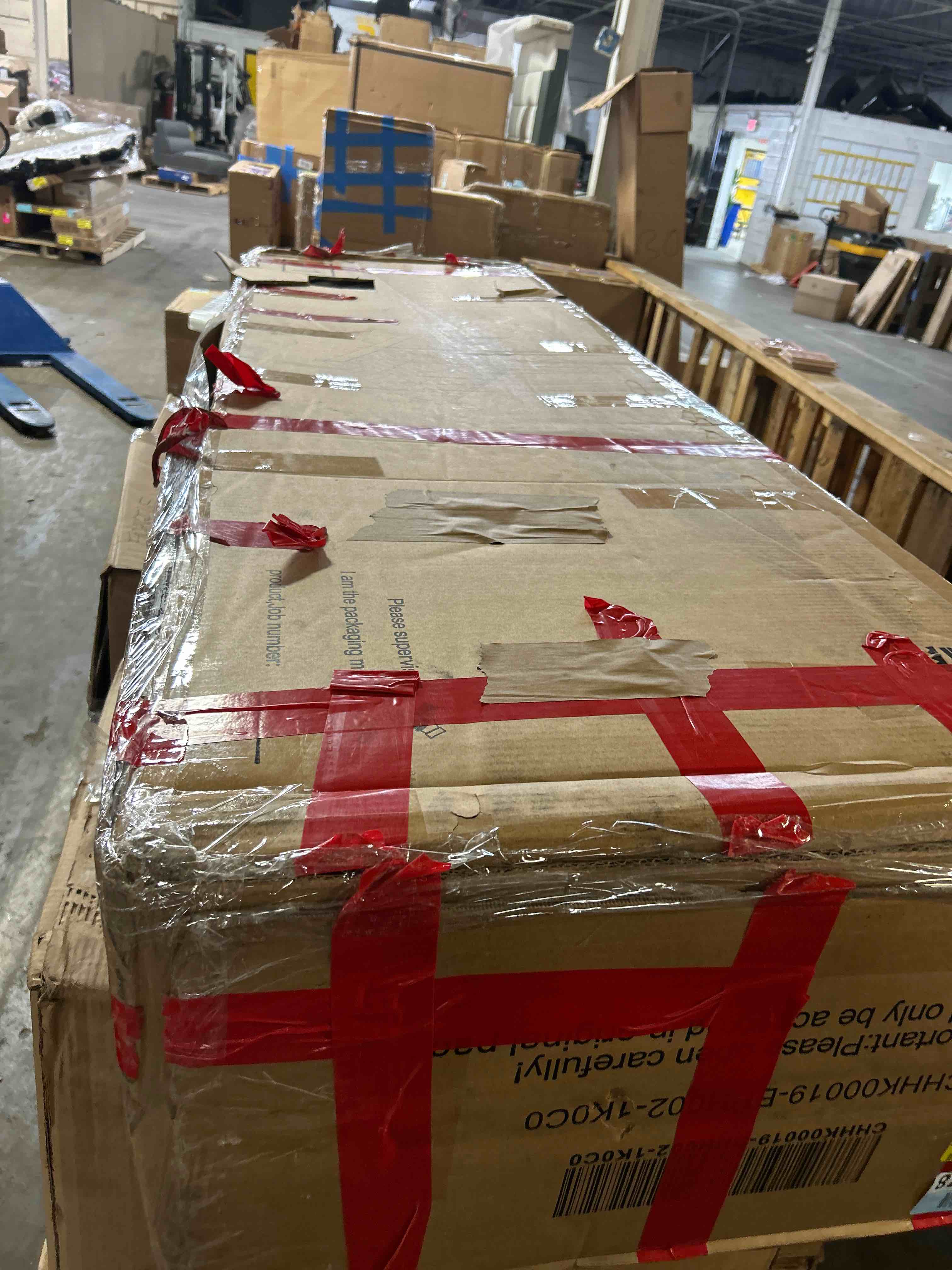 Condition photo showing Good Condition for Dulane Chenille / Velvet Upholstered Sleigh Bed with Scroll Wingback