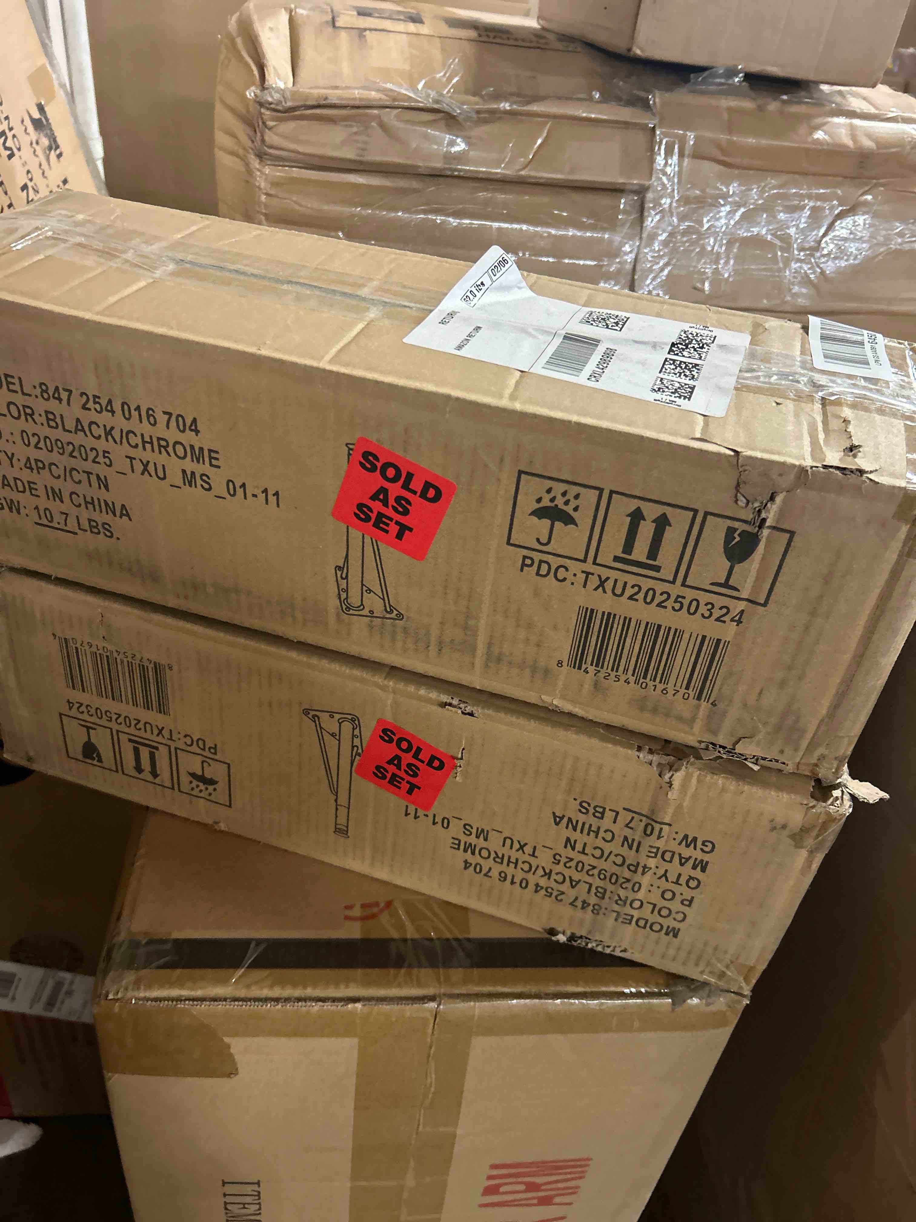 Condition photo showing As Is for KAZAKA Adjustable Table Legs, 20-30 inch for Activity & Office Tables - Set of 2 (Black)