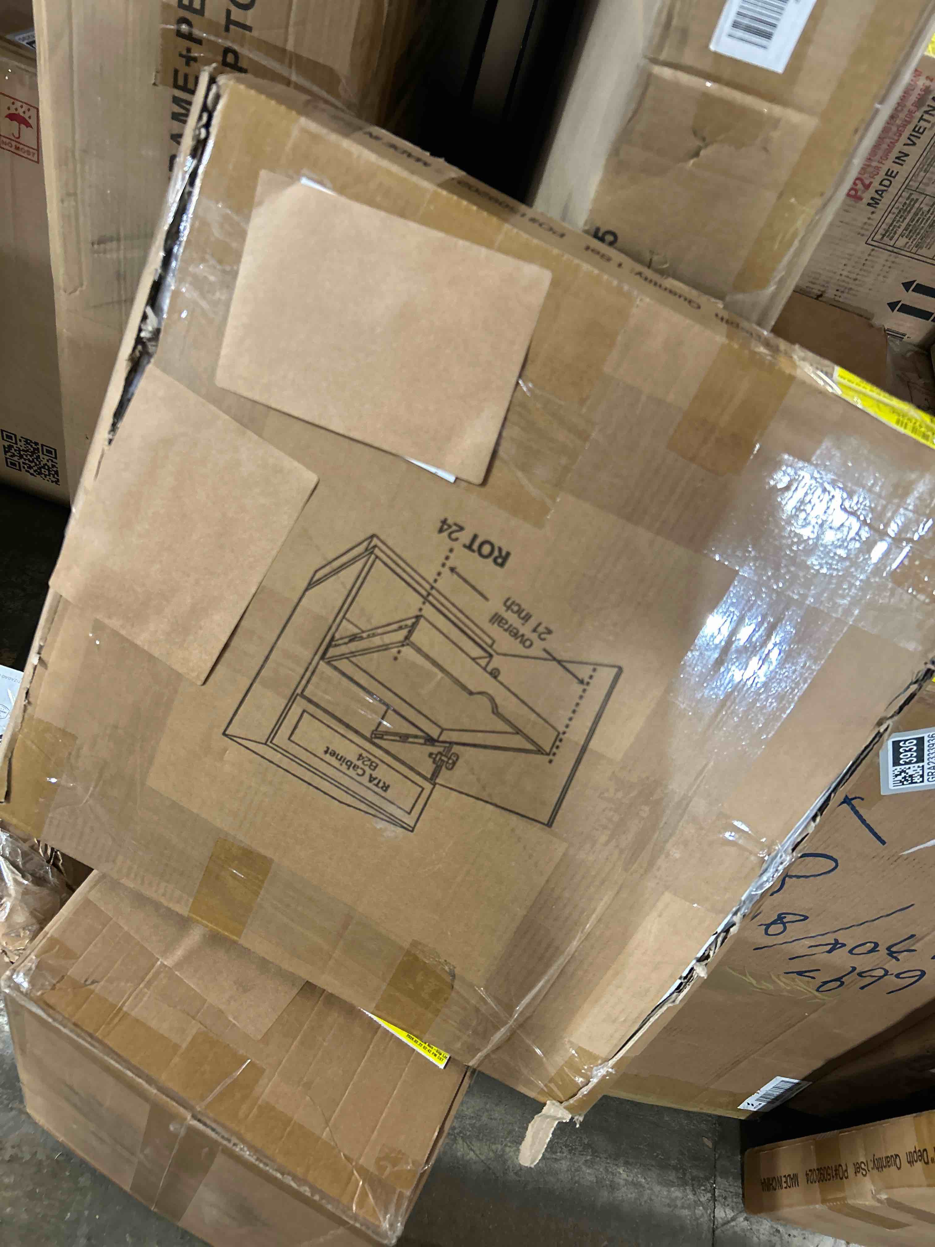 Condition photo showing New/Like New for Daiona Solid Wood Pull-Out Drawer Box 21" Deep Cabinet Organizer