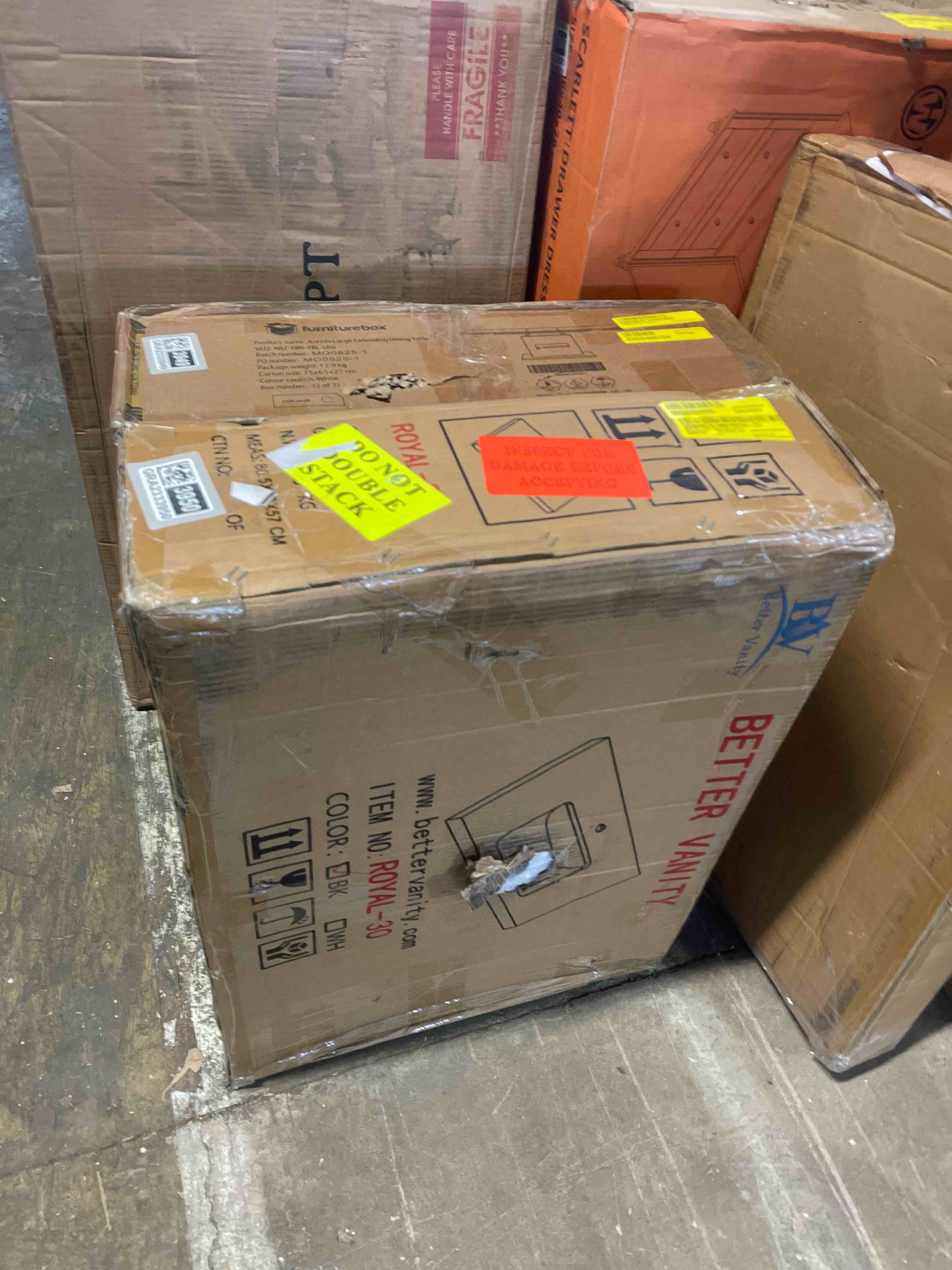 Condition photo showing As Is for McConnico 29.5'' Single Bathroom Vanity with Acrylic Top