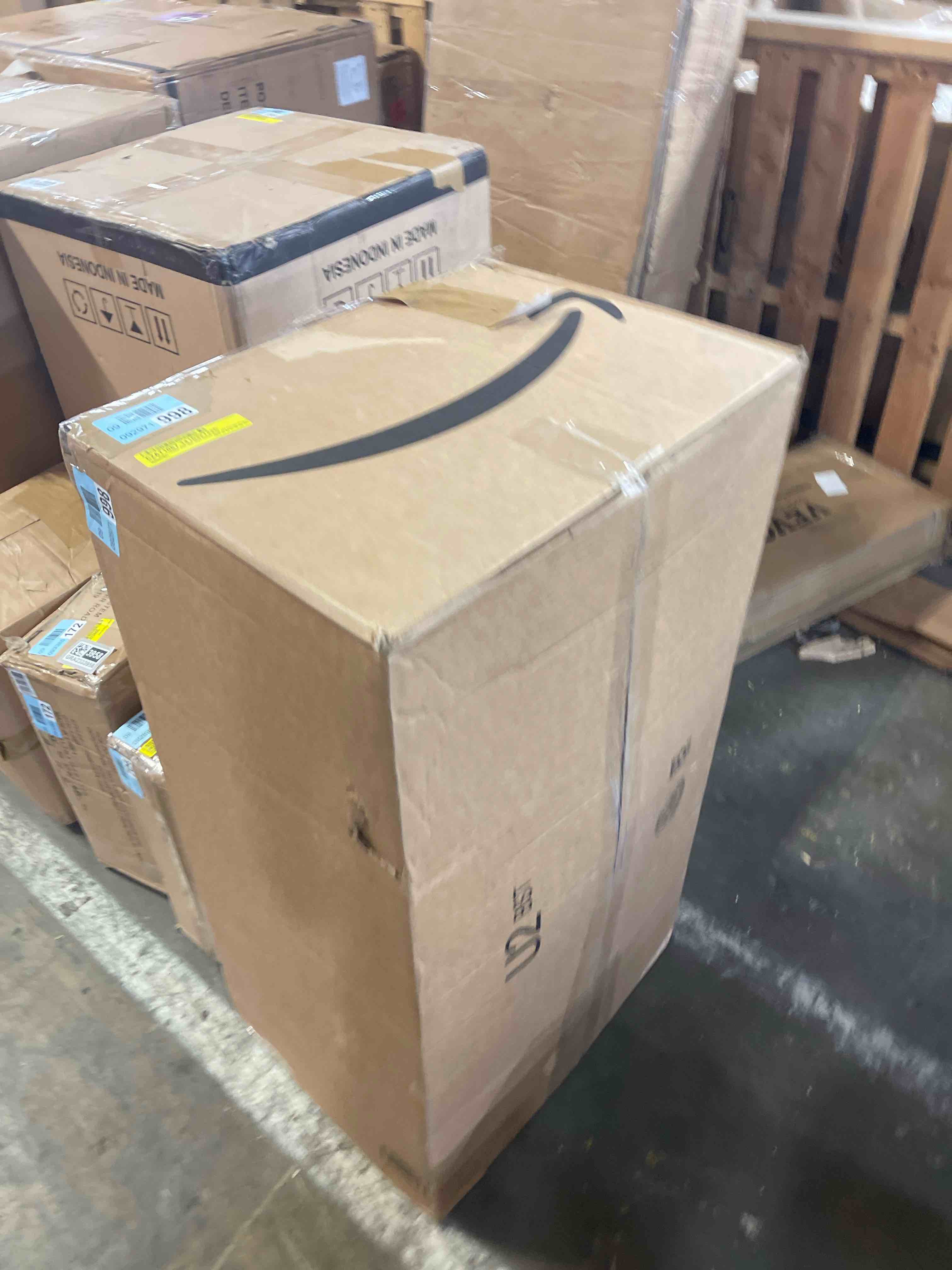 Condition photo showing As Is for 71.5" Vegan Leather Sofa with Wide Square Arms and Storage Pockets for Living Room Upholstered Couch