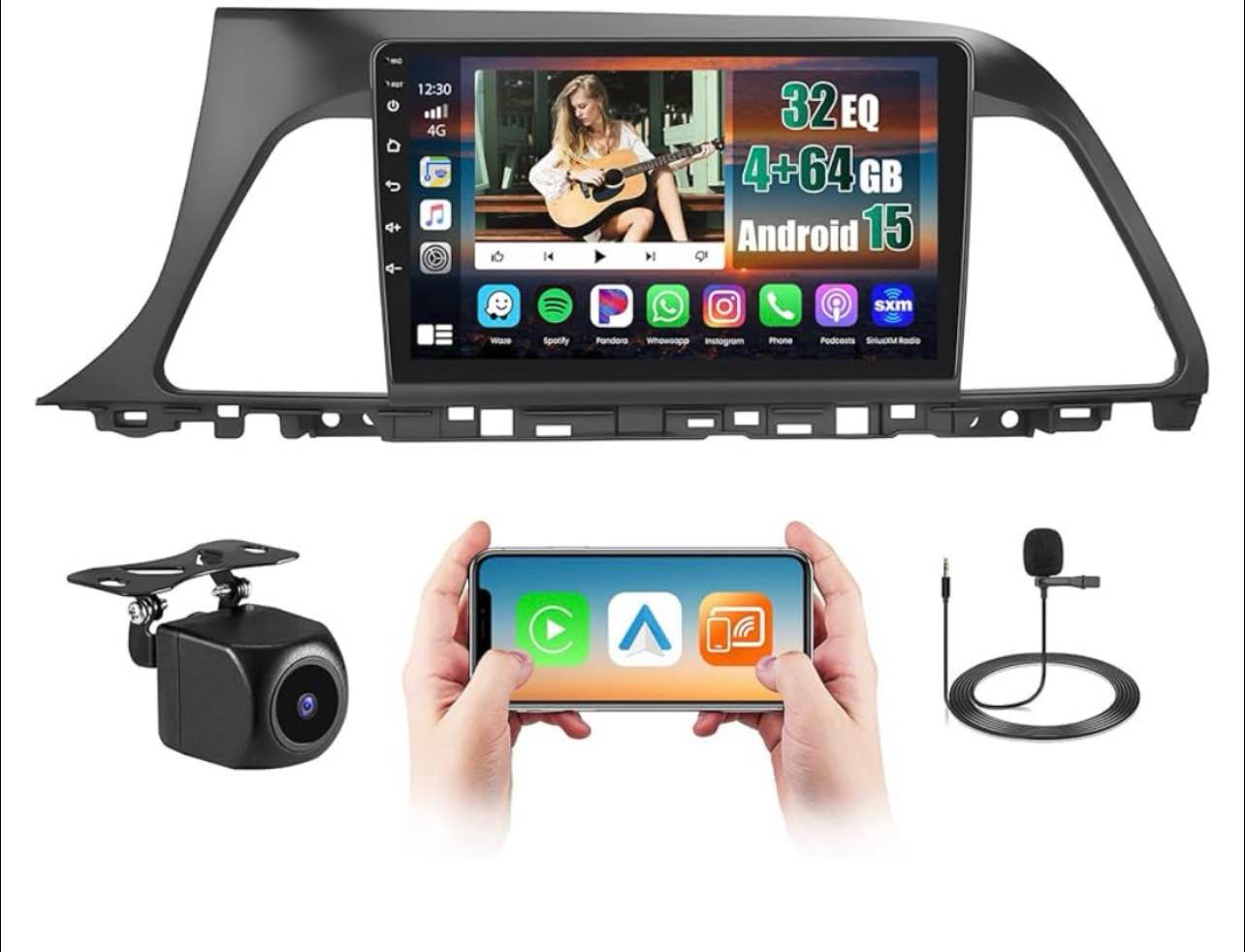 Condition photo showing As Is for 4+64GB Android 15 Car Radio for Hyundai Sonata 2015 2016 2017 Wireless CarPlay Android Auto, 9 Inch Touch Screen for Sonata Stereo with Bluetooth5.0 FM/RDS 32EQ GPS WiFi UI Backup Camera