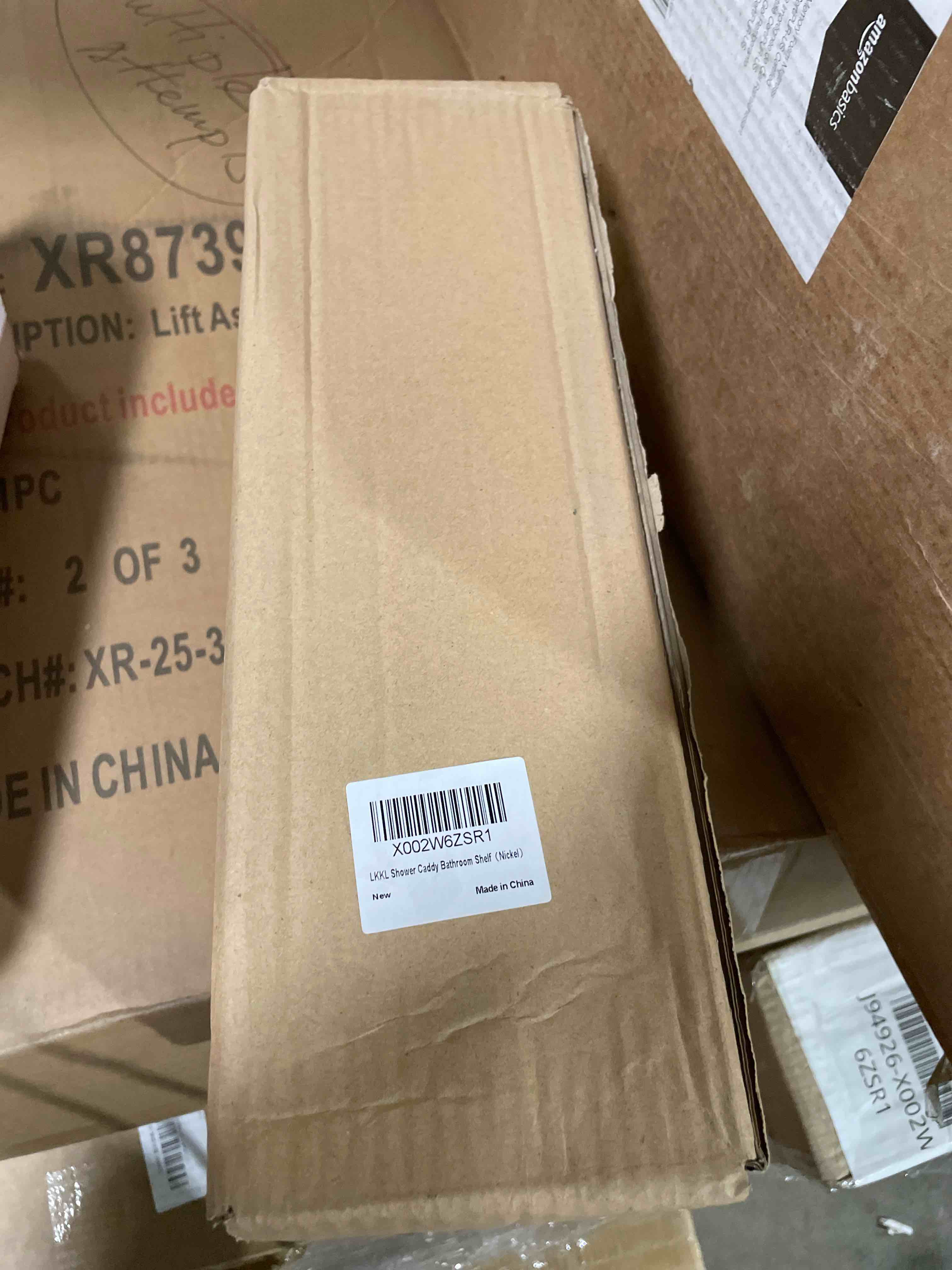 Condition photo showing New/Like New for EUDELE 5-Pack Rustproof Stainless Steel Shower Caddy – No Drill Adhesive Bathroom Organizer with Large Capacity, Spacious Shower Shelves for Inside Shower, Kitchen & Home Decor Storage-XL Size Light Grey XL size