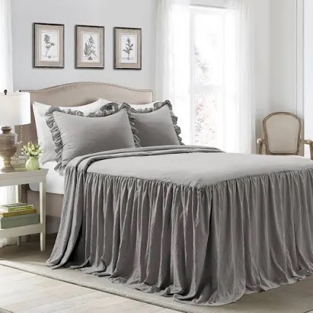lush decor ruffle skirt bedspread set full size