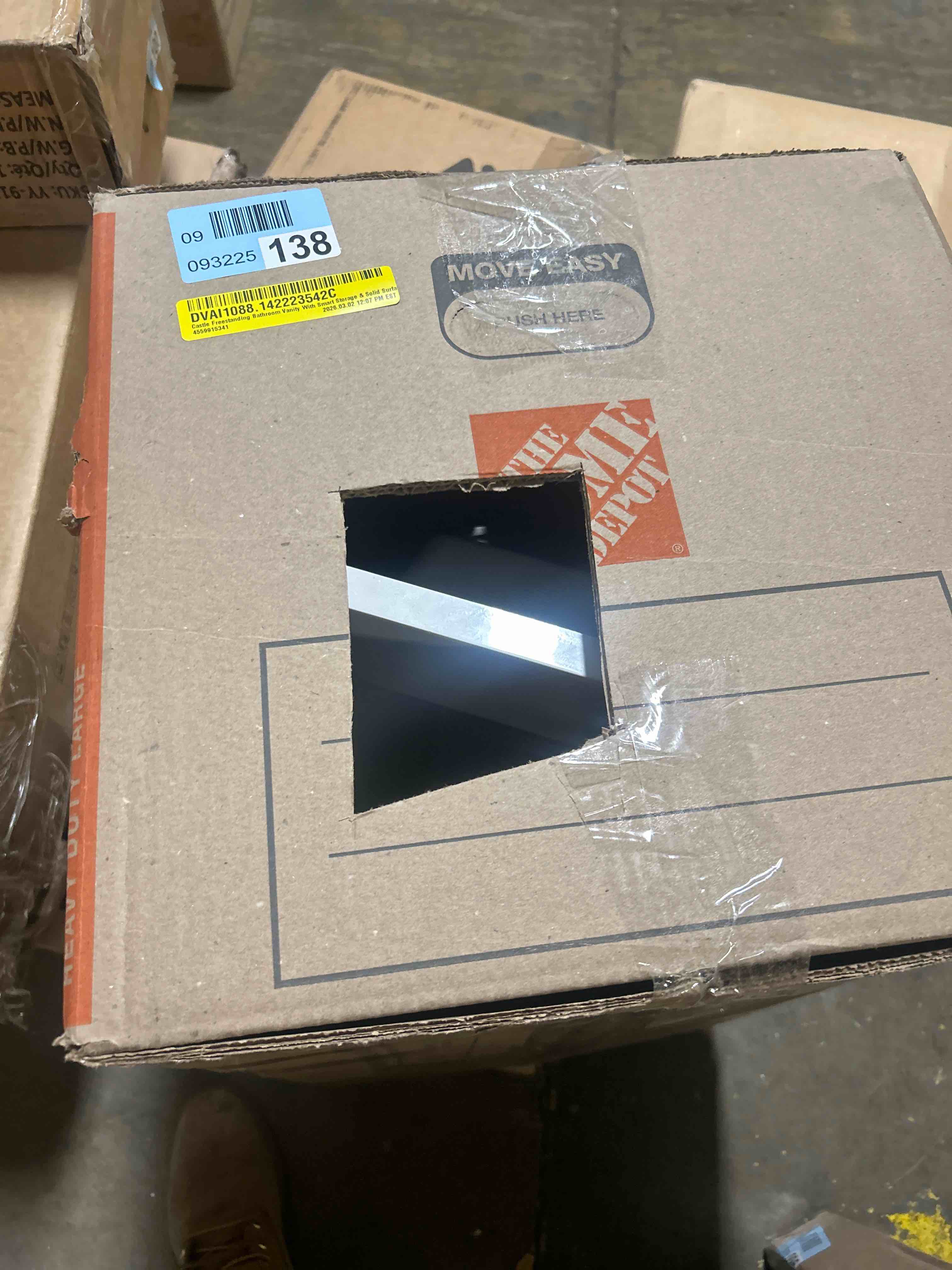 Condition photo showing New/Like New for Castle Freestanding Bathroom Vanity With Smart Storage & Solid Surface (Sink top only width 37”)