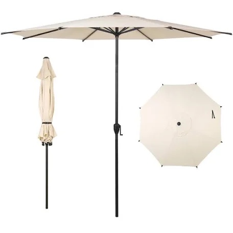 lyon 90" market umbrella with crank lift