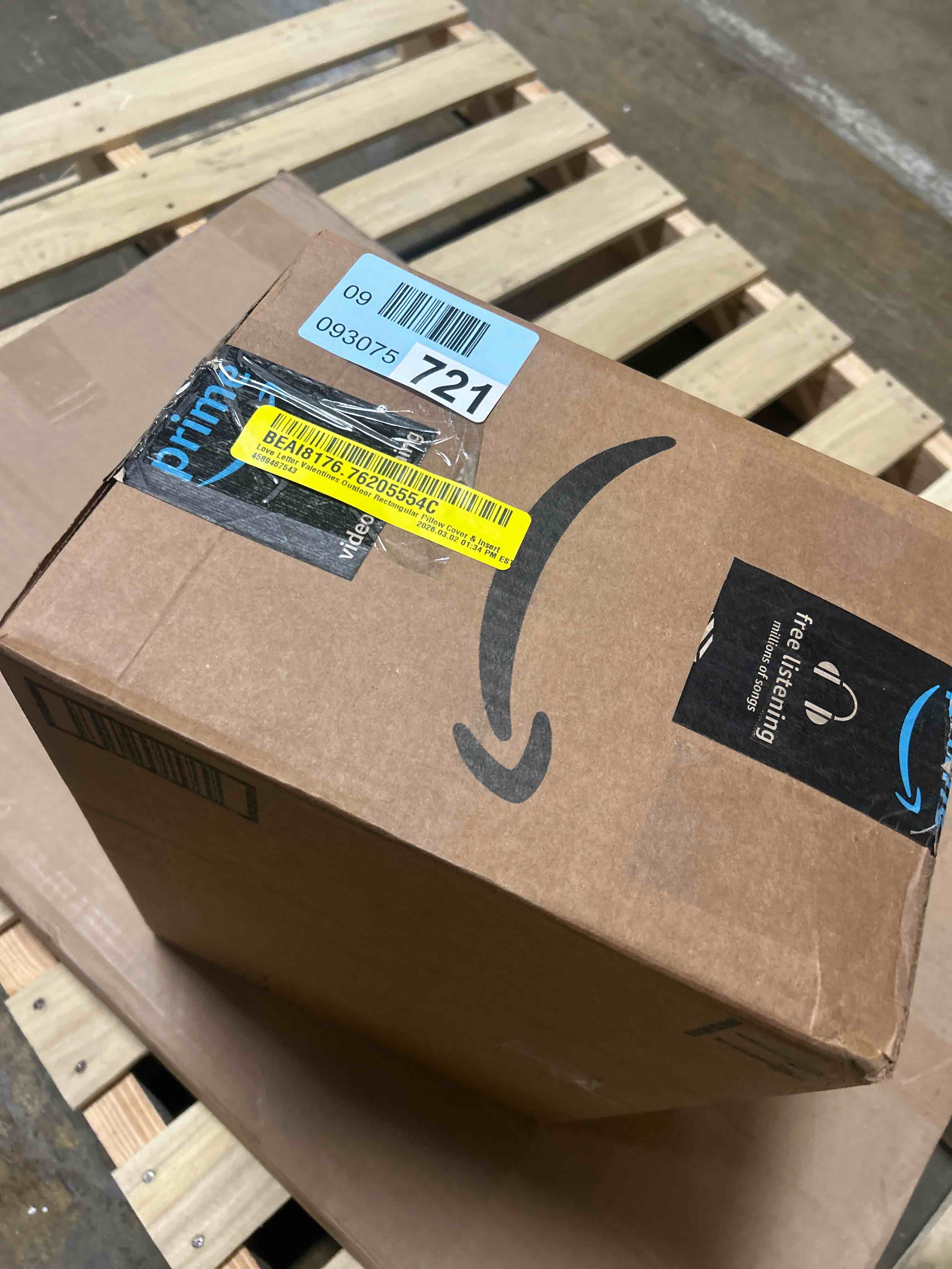 Condition photo showing New/Like New for Love Letter Valentines Outdoor Rectangular Pillow Cover & Insert