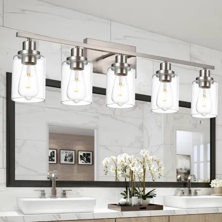 modern bathroom light fixtures over mirror, vanity lights