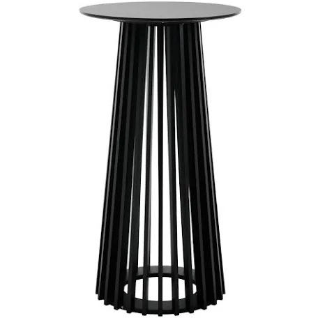 43.5 h modern round bar table, solid wood base bar table