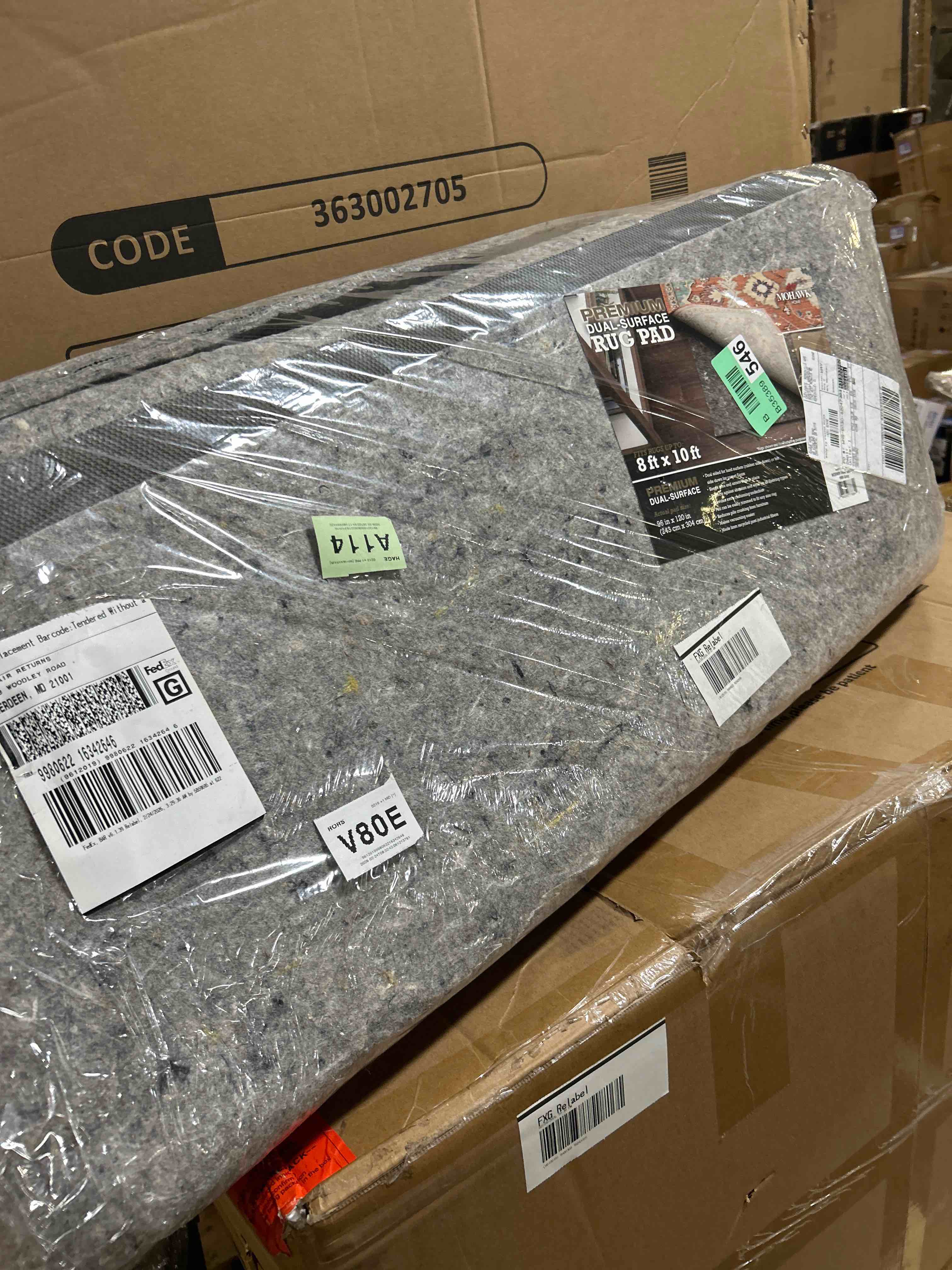 Condition photo showing New/Like New for Mohawk Home Felt Rug Pad 8' x 10' - 1/4 Inch Thick Cushion for Area Rugs, Protective Underlay for Hardwood Floors, Comfort and Insulation – Felt Only Pad 1/4 Inch Ultra Premium All Surface 8' x 10' (Rectangular)