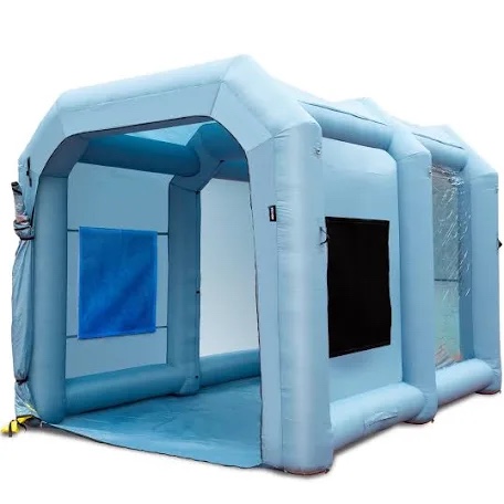 vevor inflatable paint booth, 13x10x9ft inflatable spray booth, 950w high powerful blower spray booth tent, car paint tent air filter system for car parking tent workstation motorcycle garage