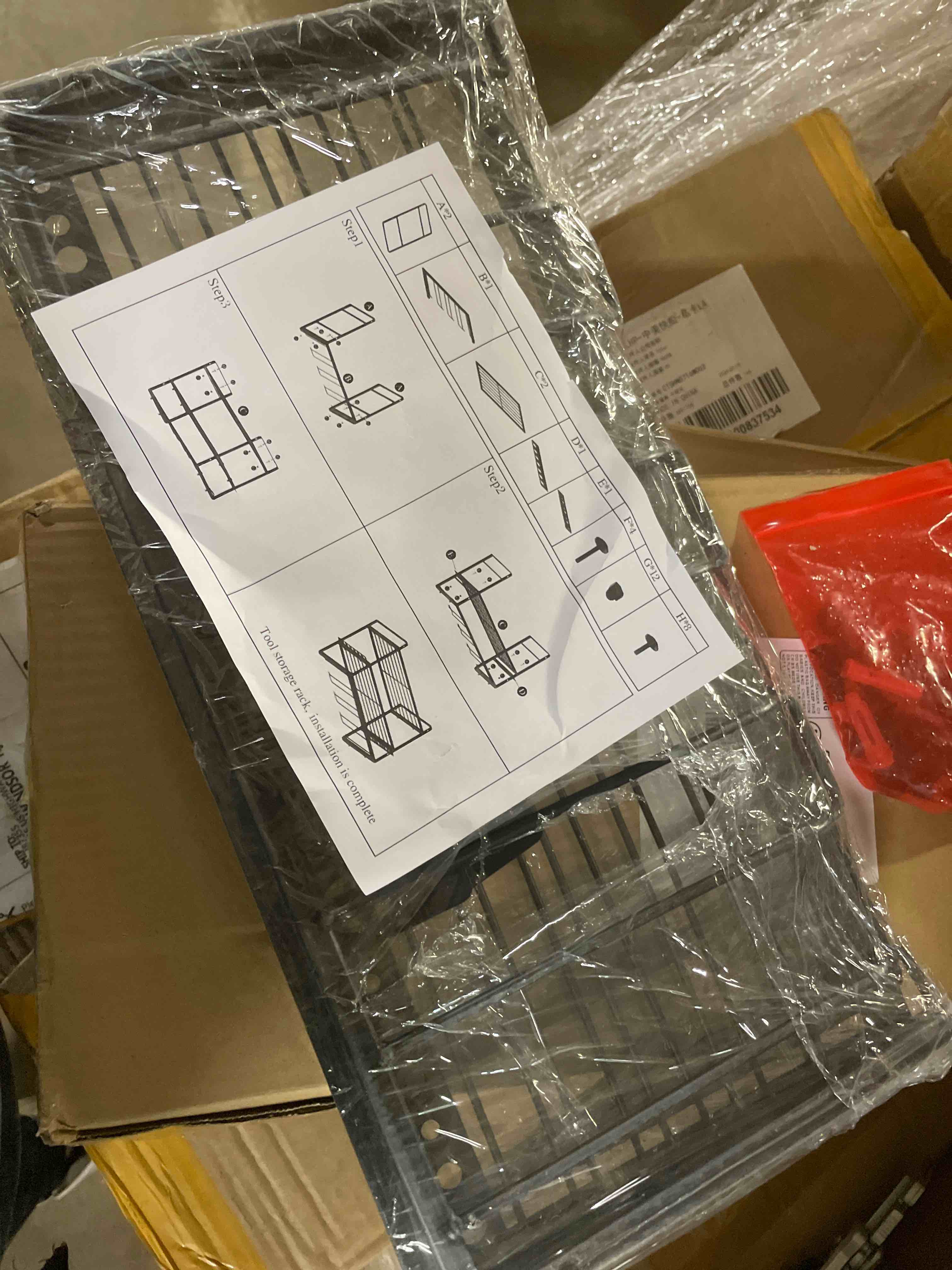 Condition photo showing New/Like New for Performance Tool W7701 Power Tool Organizer Wall Mount - Hand Tool Storage Racks, Utility Racks, Drill Holder & More - 3 Tier Sturdy Iron 16" Cordless Tool Organizers