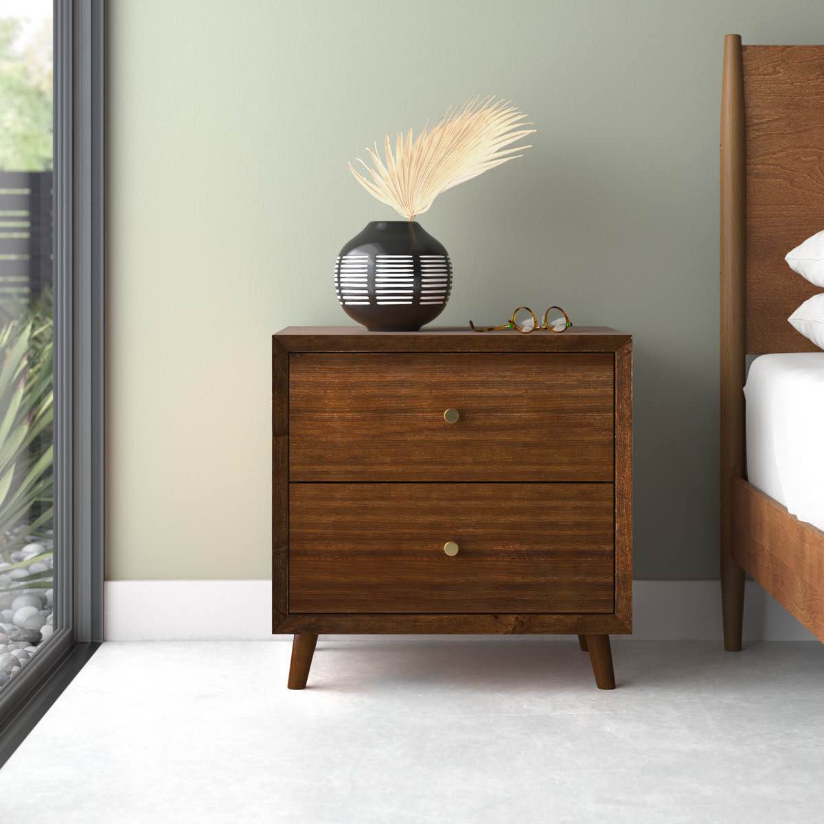 24'' w solid wood nightstand