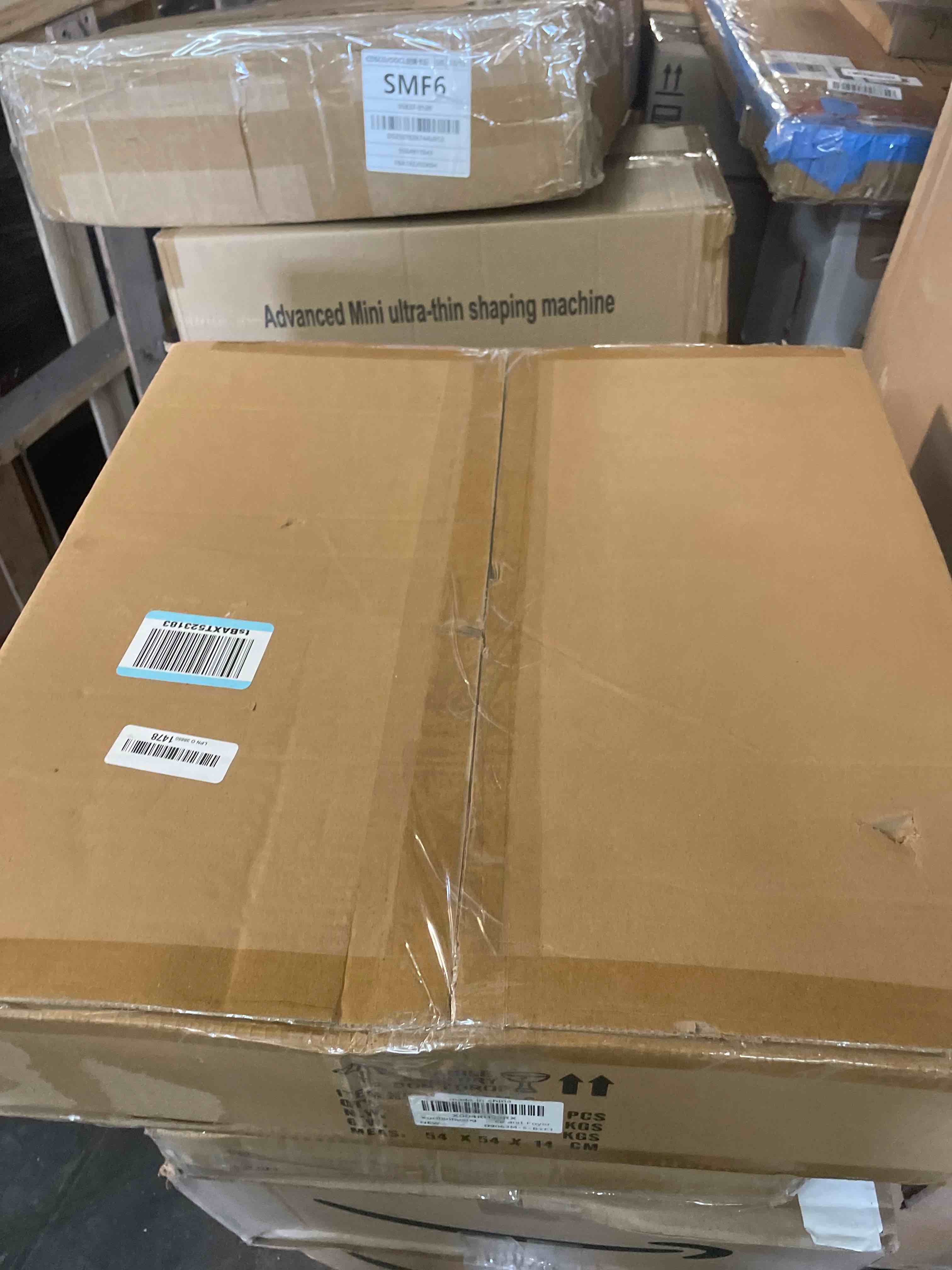 Condition photo showing New/Like New for 19.8'' Modern Drum Chandelier for Dining Room Light Fixtures Over Table, 5-Light White Fabric Chandeliers for Kitchen Island Entryway Hallway Bedroom Foyer Lighting Fixture