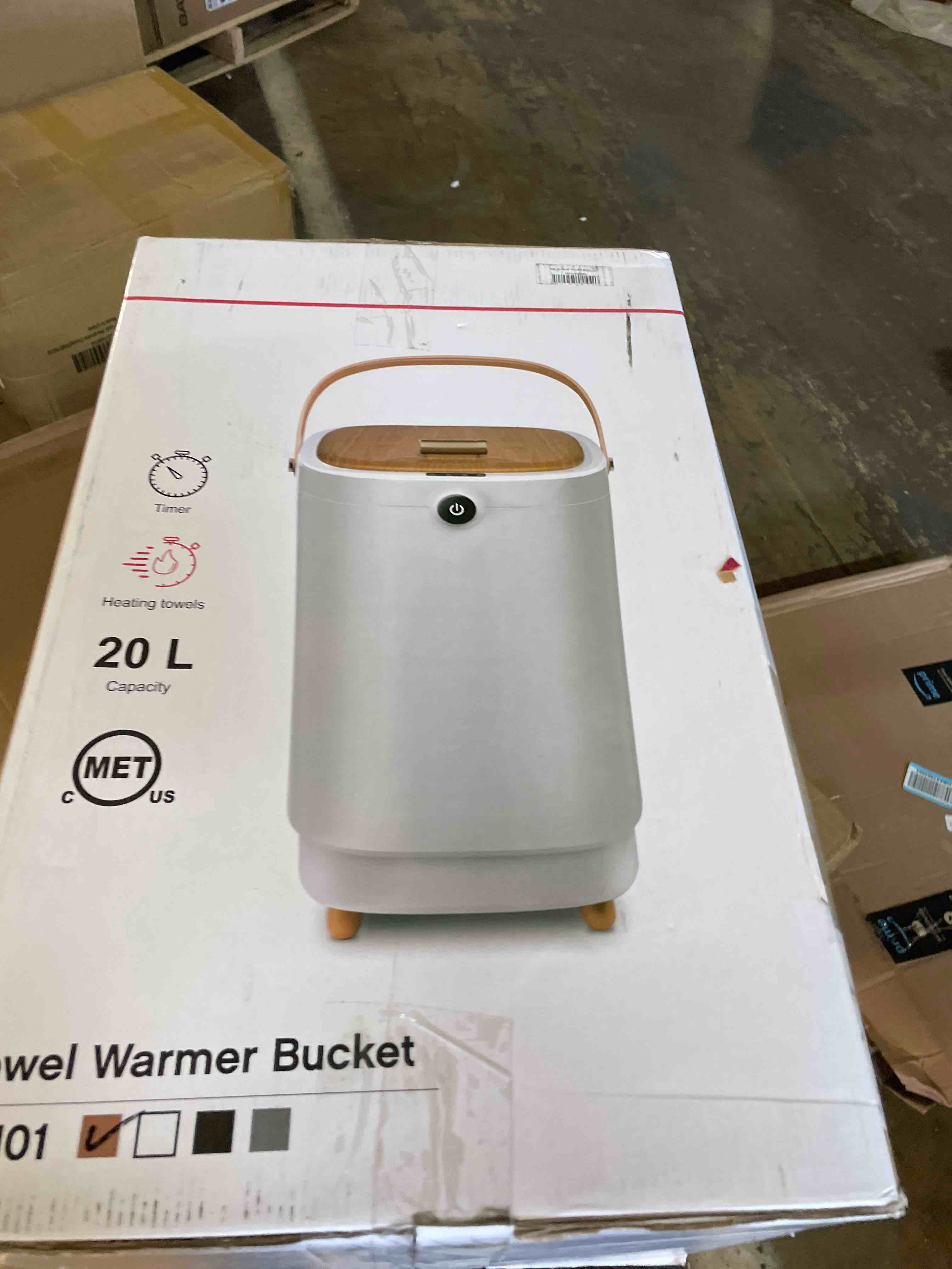 Condition photo showing Good Condition for Large Towel Warmers for Bathroom,Luxury Portable Bucket Towel Warmer Fits Up to Two 70"X80" Oversized Towels with Timing Auto Shut Off,Grey