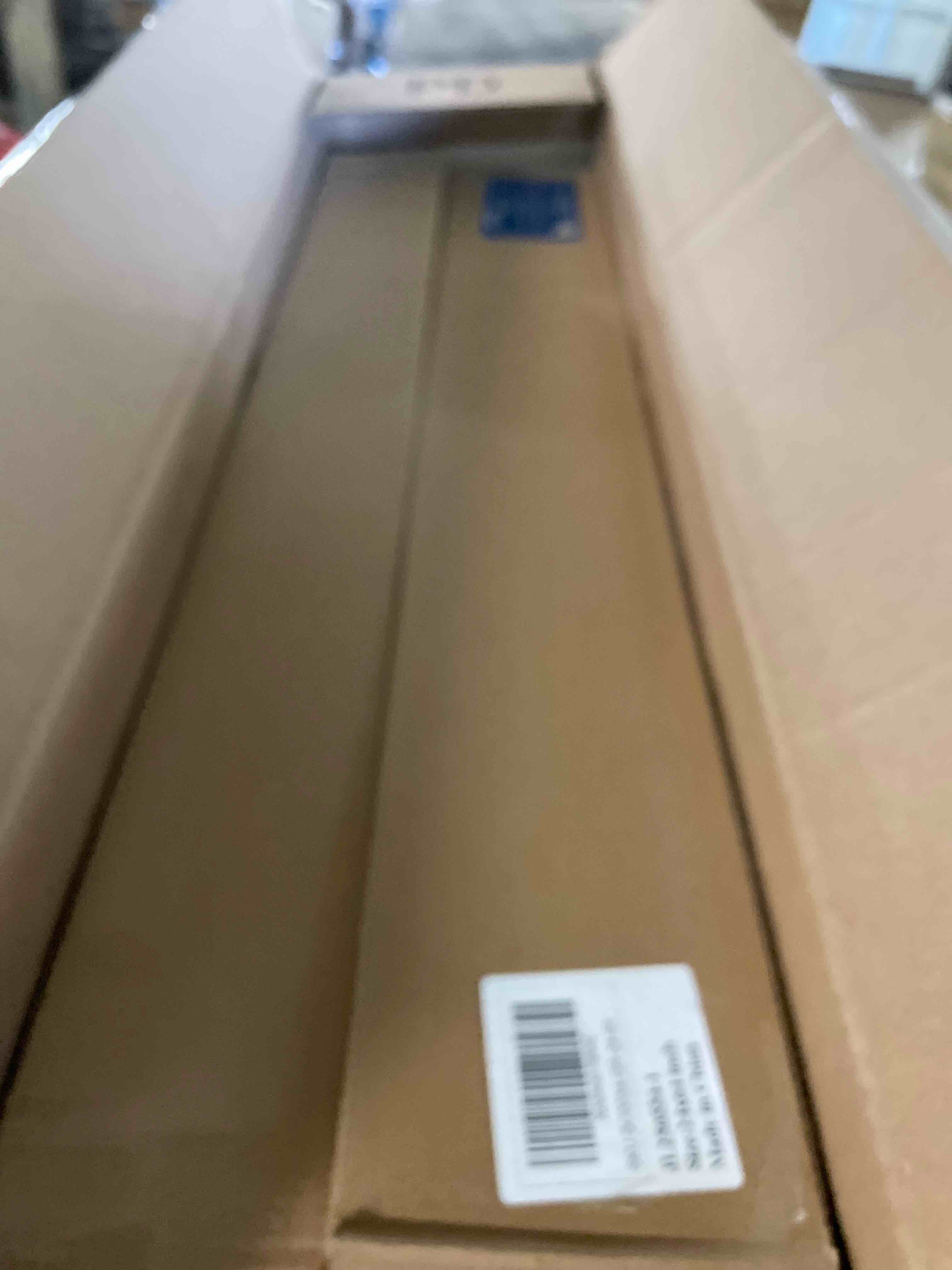Condition photo showing New/Like New for (x2))Natural Woven Roller Shades for Indoor Windows, Cordless Blackout Blinds with Curved Valance, Thermal Insulated UV Protection Privacy Window Shades for Home and Office (Grey,24" W x 64" H)