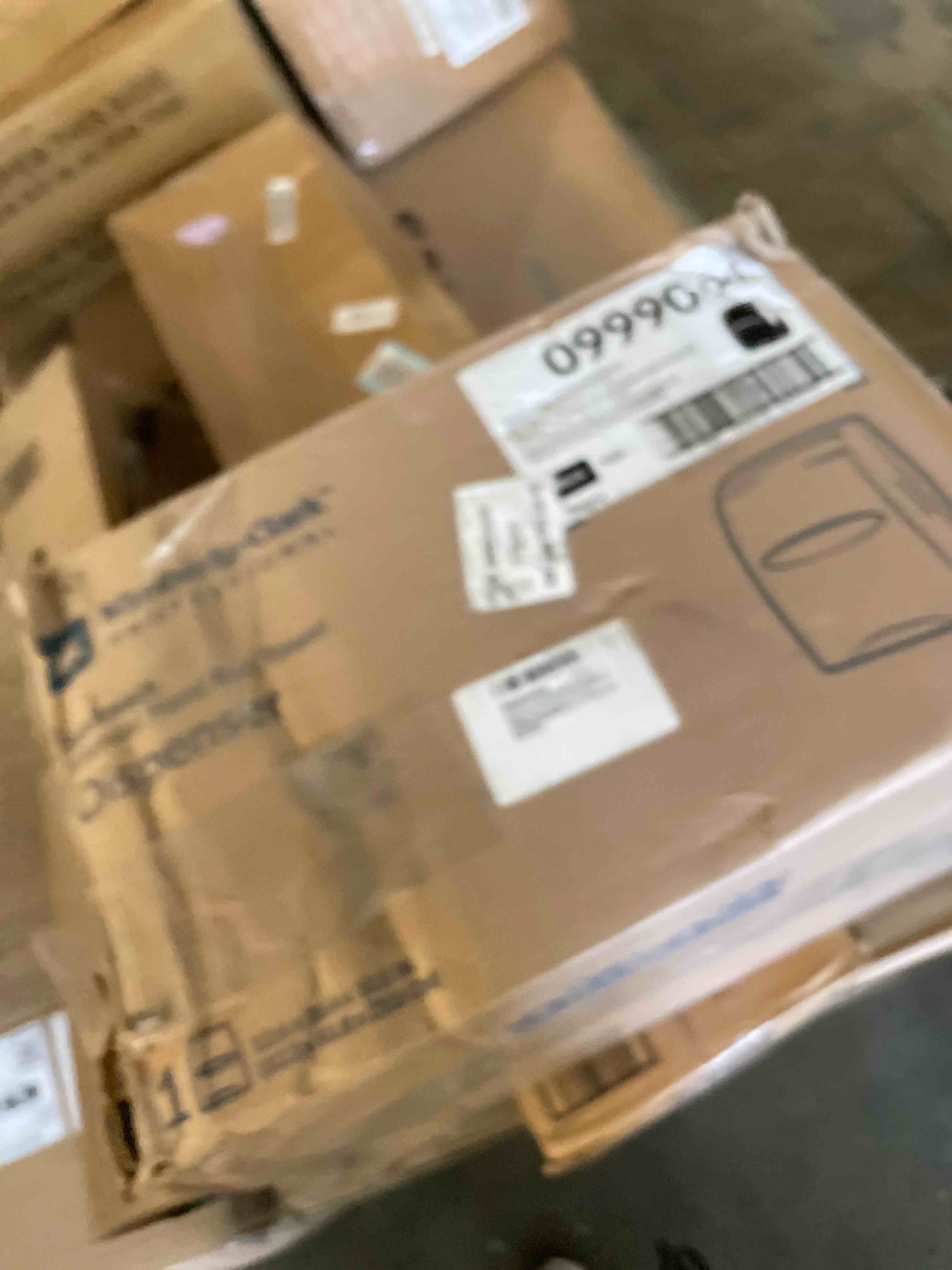 Condition photo showing Good Condition for Kimberly-Clark Professional Sanitouch Manual Hard Roll Paper Towel Dispenser (09990), Black, Universal 1.5" Core Compatible, Wall Mounted, for Commercial Hand Towels (Qty 1)