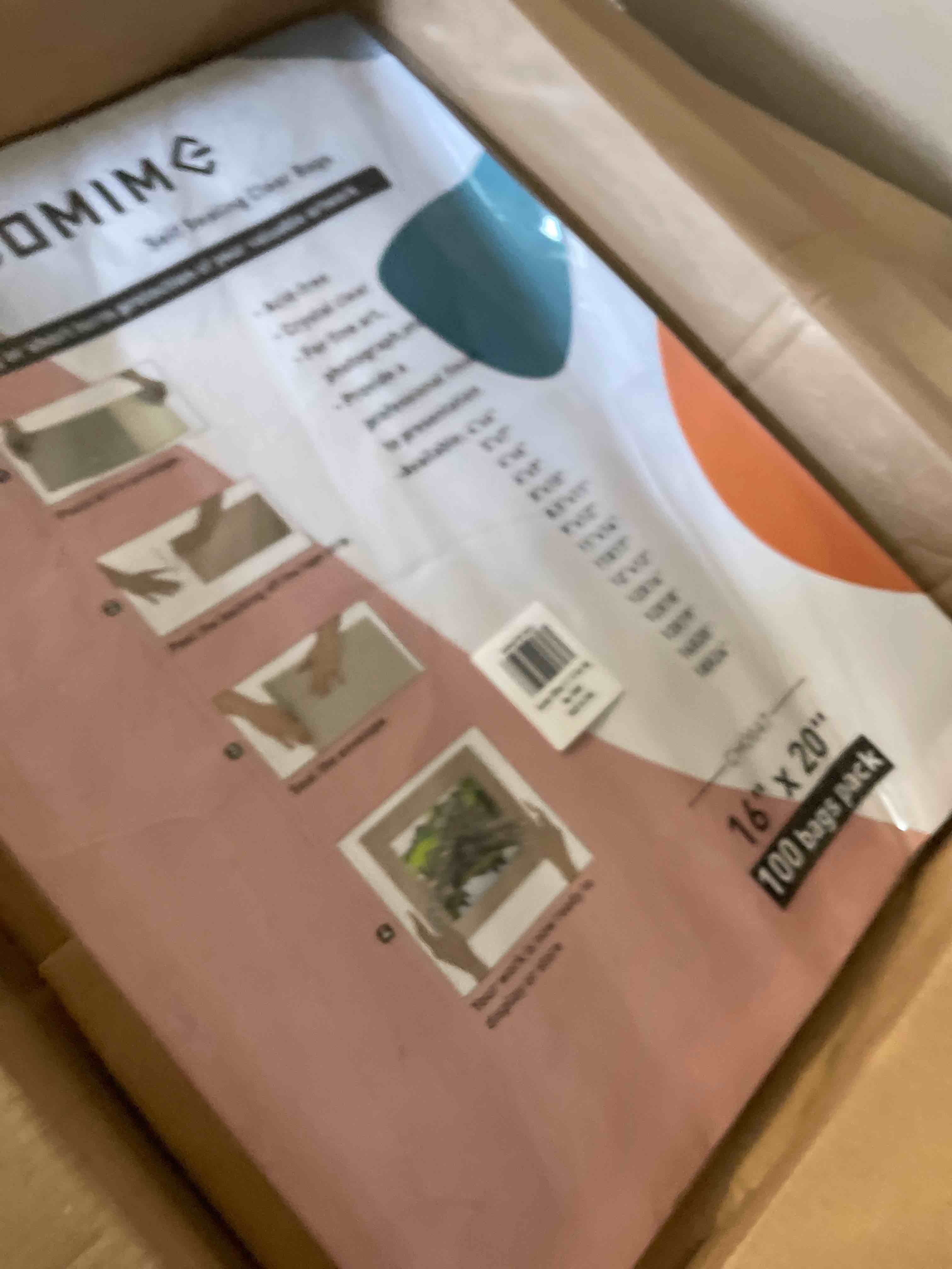Condition photo showing New/Like New for Acid-Free Picture Sleeves, 100 Pack Crystal Clear Storage Bags for 16x20 Art Prints, Pictures, Photos, Frame Mats (Bag Size: 16 1/2" x20 1/2")
