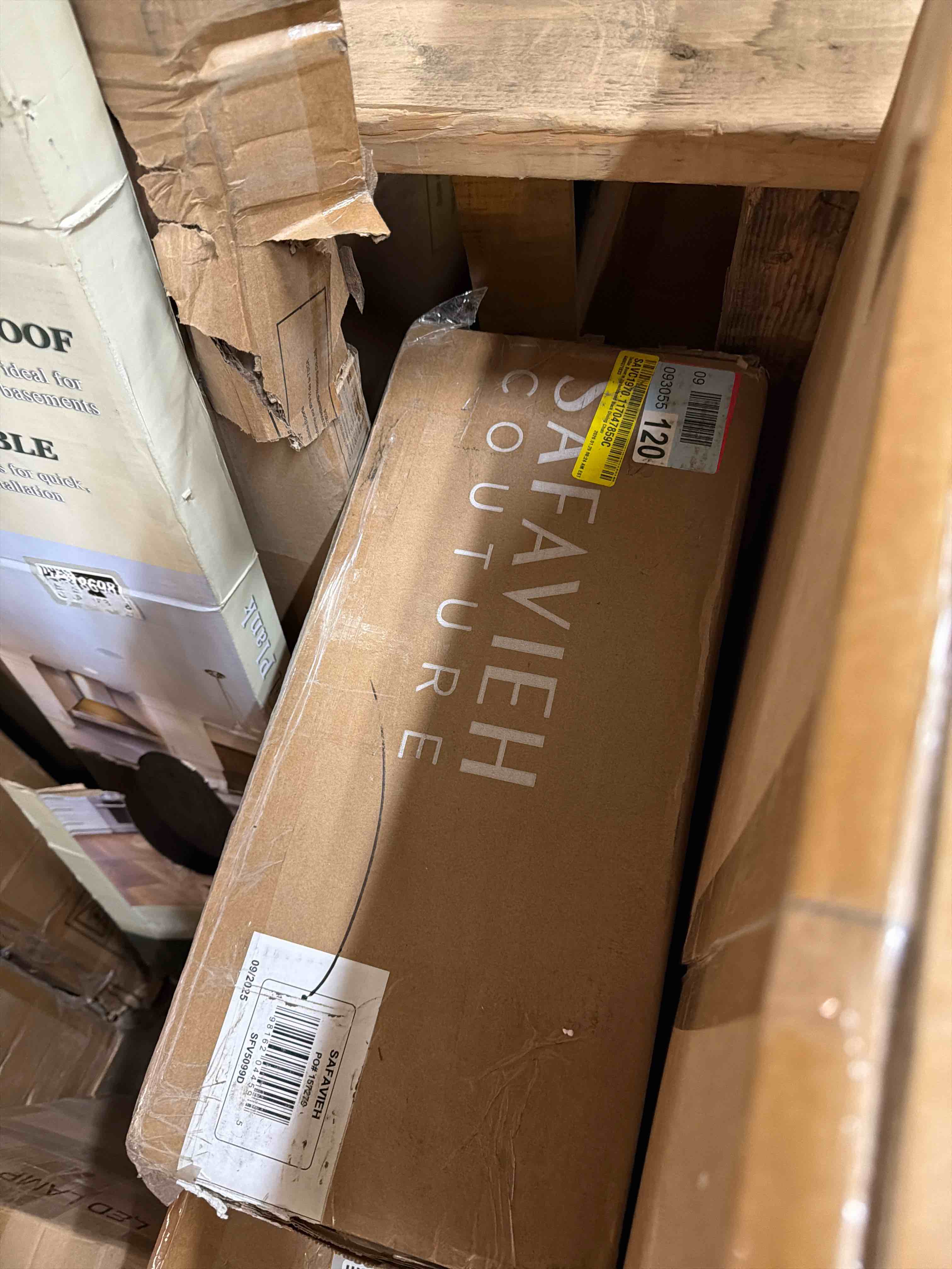 Condition photo showing New/Like New for Halloway Dark Brown/Natural 18.9 in. Wood Dining Chair