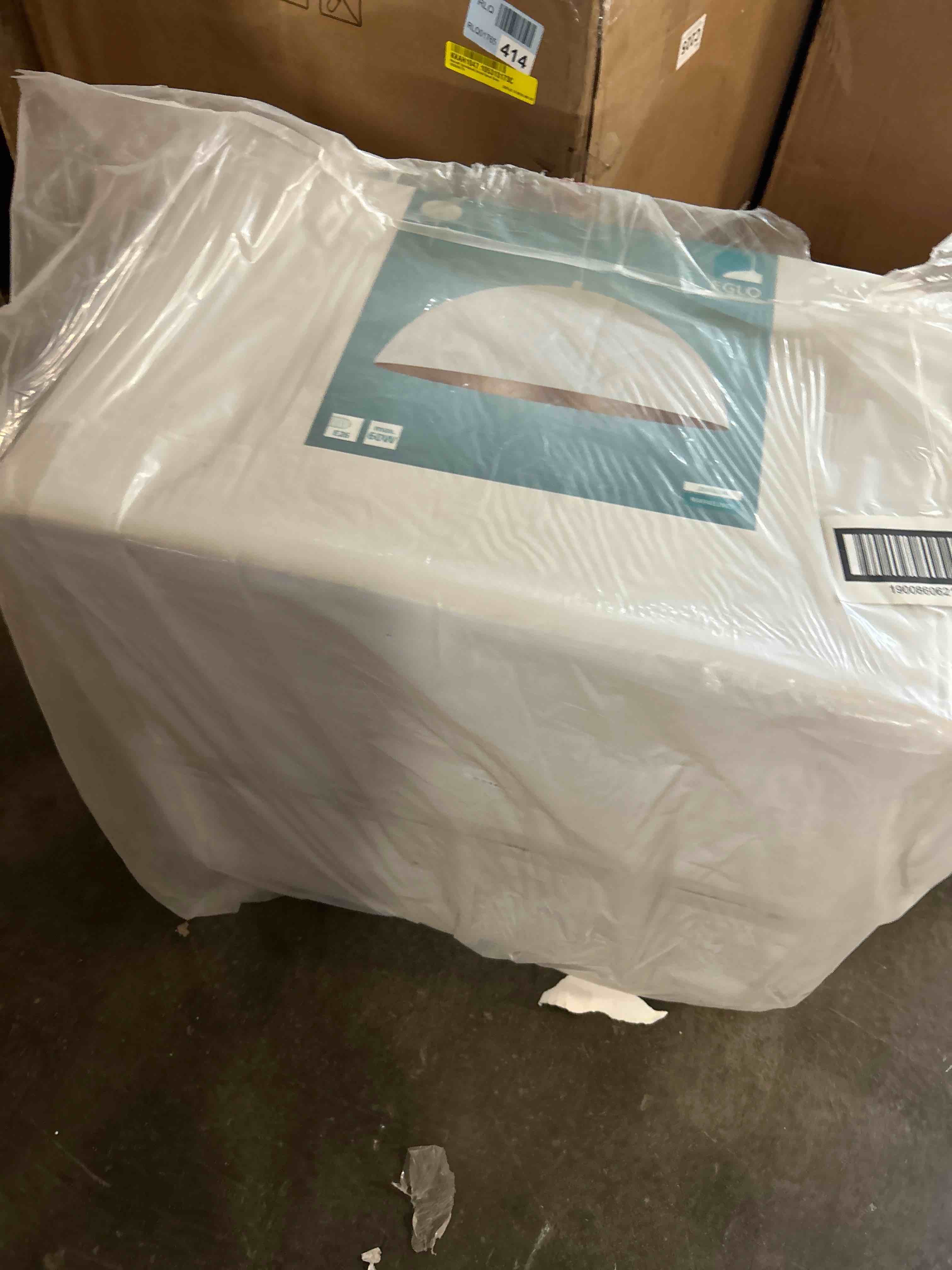 Condition photo showing New/Like New for Rafaelino 15" Wide Pendant(White/silver)