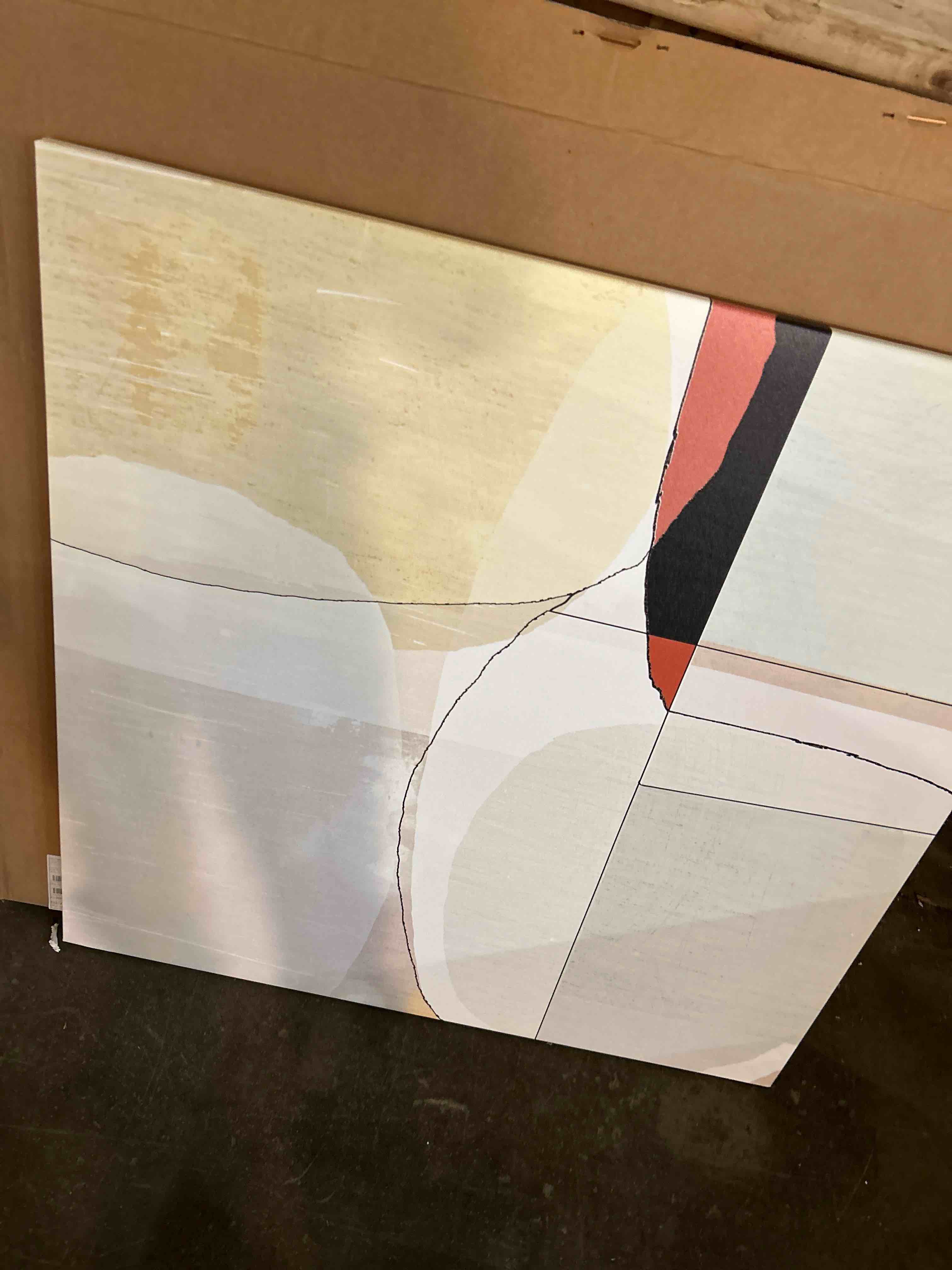 Condition photo showing New/Like New for Canvas Lab | Beholder III by Sisa Jasper | 14 x 14 in | Canvas Print Wall Art | Abstract | Wall Decor for Bedroom, Living Room or Office