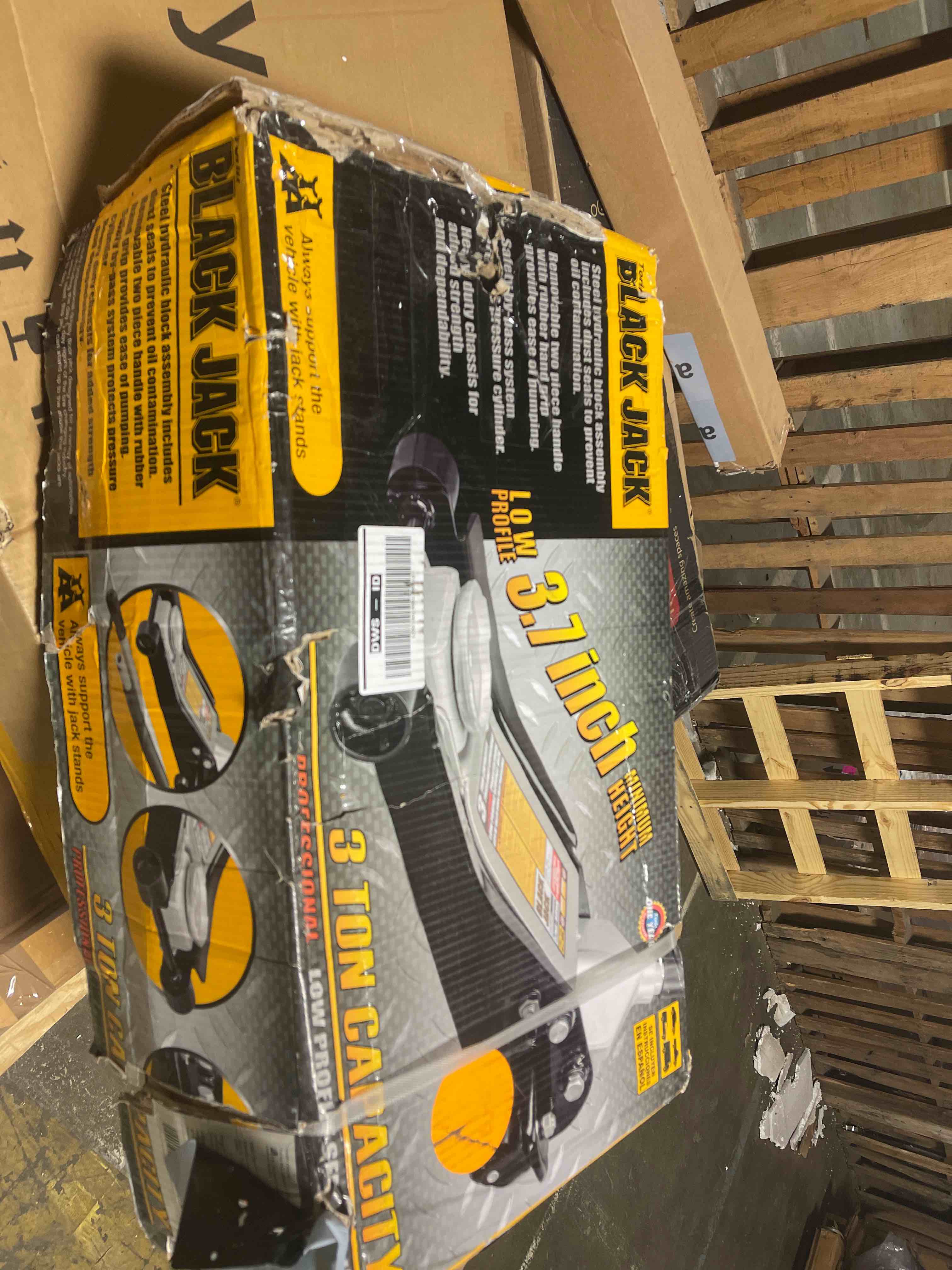 Condition photo showing New/Like New for Black Jack - T830026W Low Profile Garage Jack with SUV Adapter, 3 Ton Black