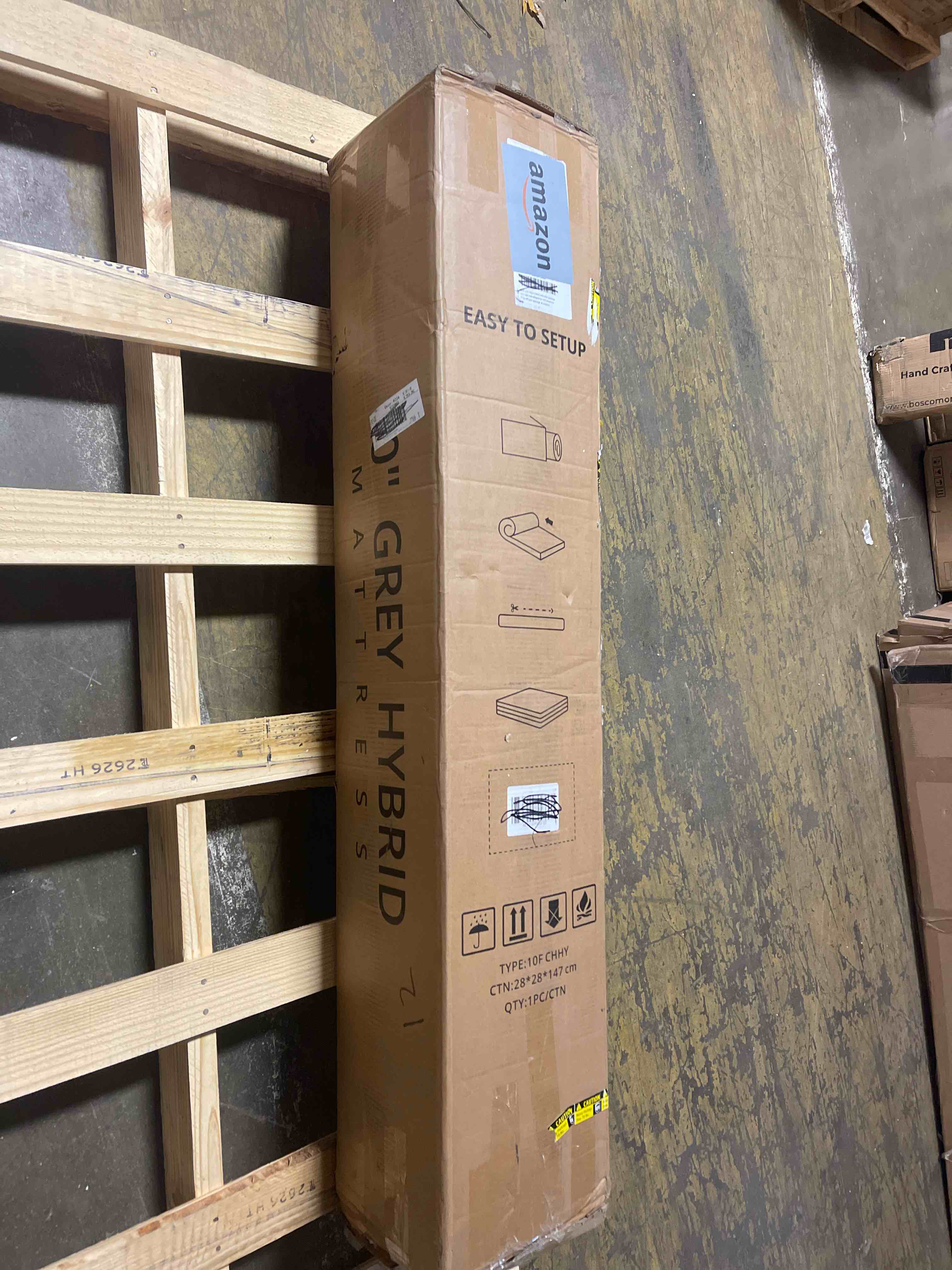 Condition photo showing New/Like New for CH Charme House Queen Mattress 10 Inch Hybrid Mattresses in a Box, Medium Feel Foam and Individual Pocket Springs, Fiberglass Free Mattress, Extra Edge Support, Pressure Relief, CertiPUR-US, Grey Queen (U.S. Standard) 10 Inch