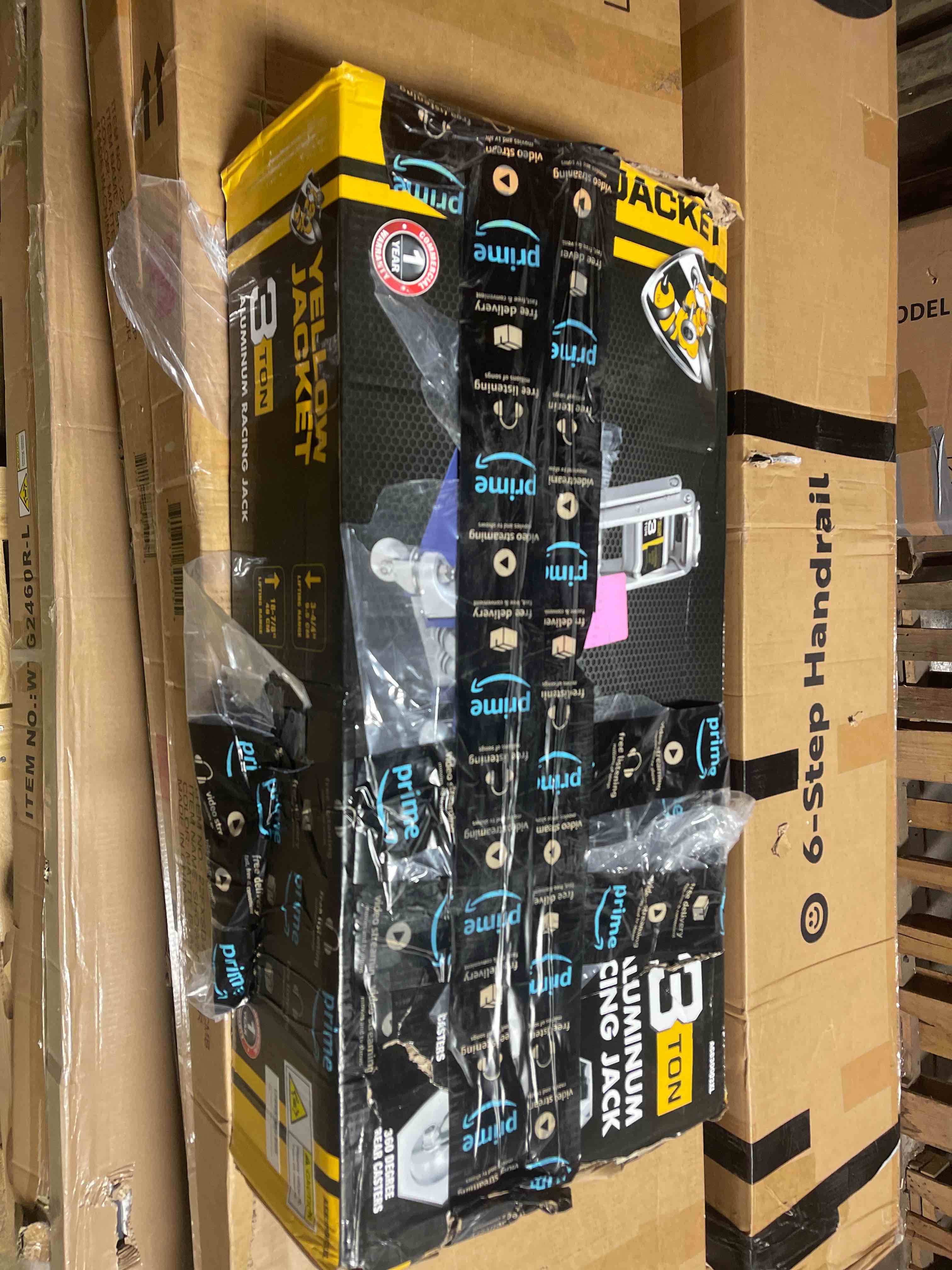 Condition photo showing New/Like New for YELLOW JACKET Floor Jack 3 Ton Hydraulic Low Profile Aluminum and Steel Racing Car Jack with Fast Lifting Dual Pump for SUV,Truck, MVP,6600 lbs Capacity Blue 3T low profile dual pump