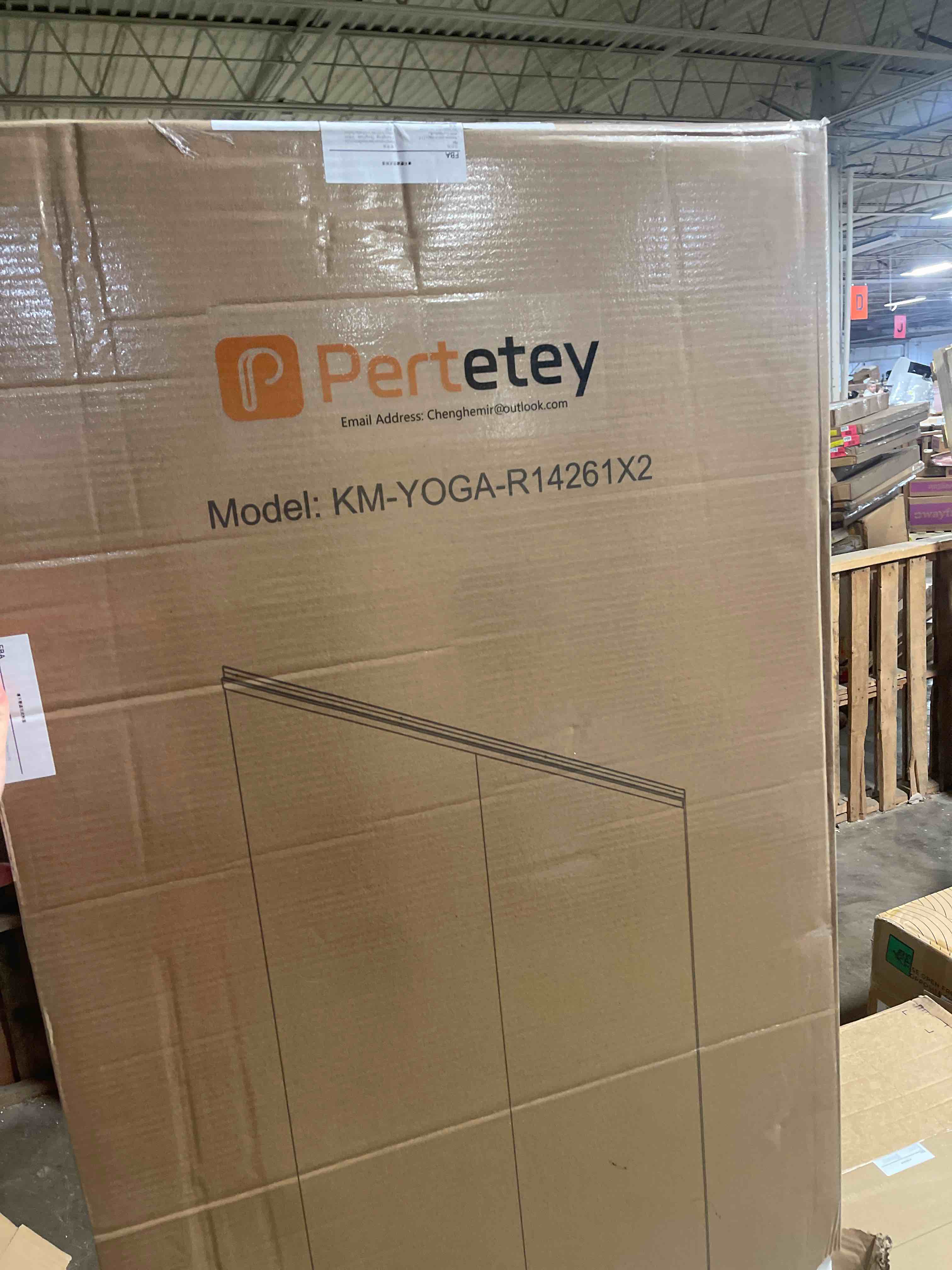 Condition photo showing New/Like New for Shower Door,Royal Guard 44-48" W x 70" H Semi-Frameless Double Sliding Glass Shower Door with 1/4'' (6mm) Clear SGCC Tempered Glass,Bypass Shower Enclosure,Matte Black