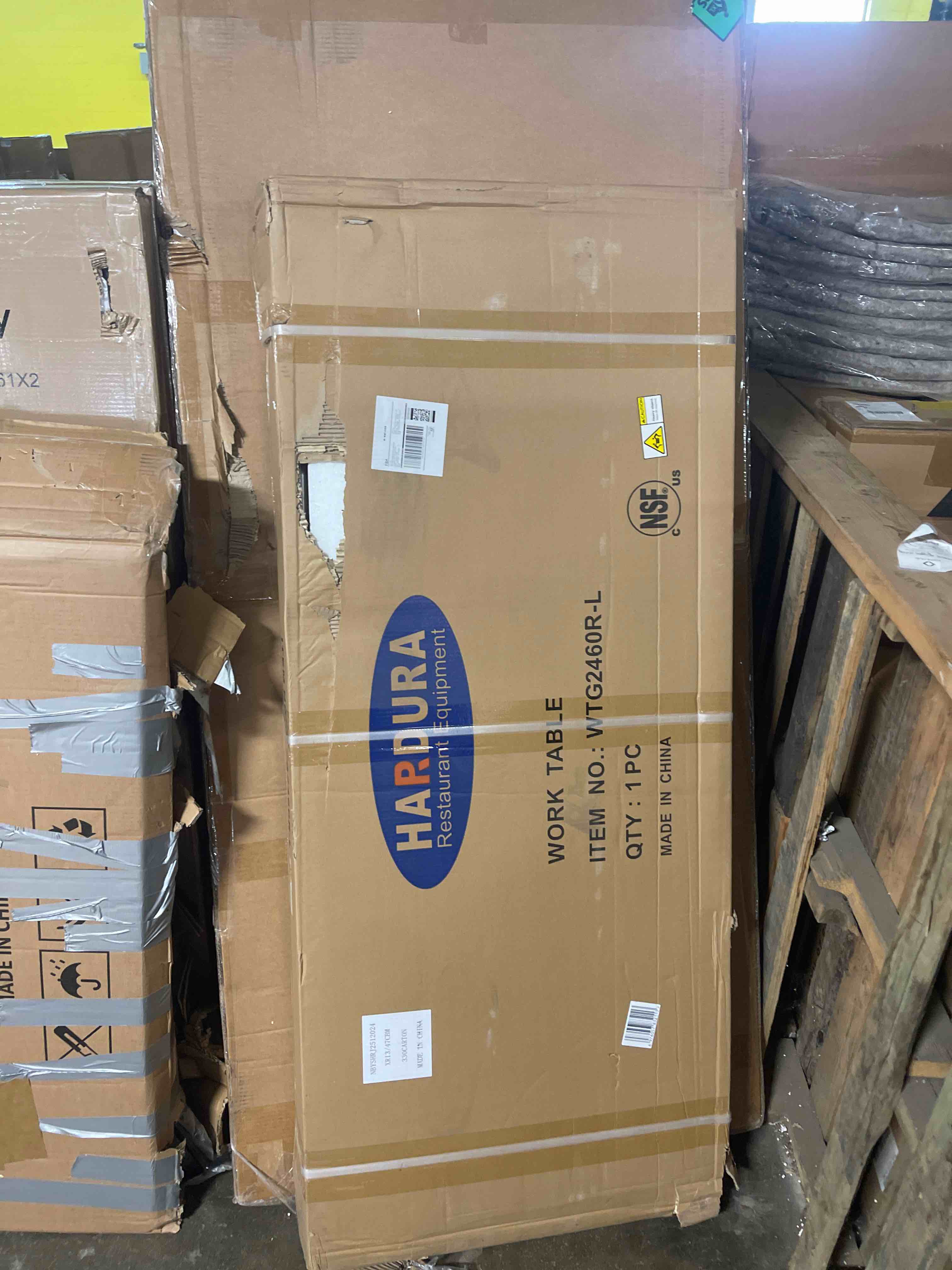 Condition photo showing New/Like New for HARDURA Stainless Steel Table Prep & Work Table 24 x 60 Inches NSF Heavy Duty Commercial with Undershelf and Backsplash for Restaurant Kitchen Home and Hotel