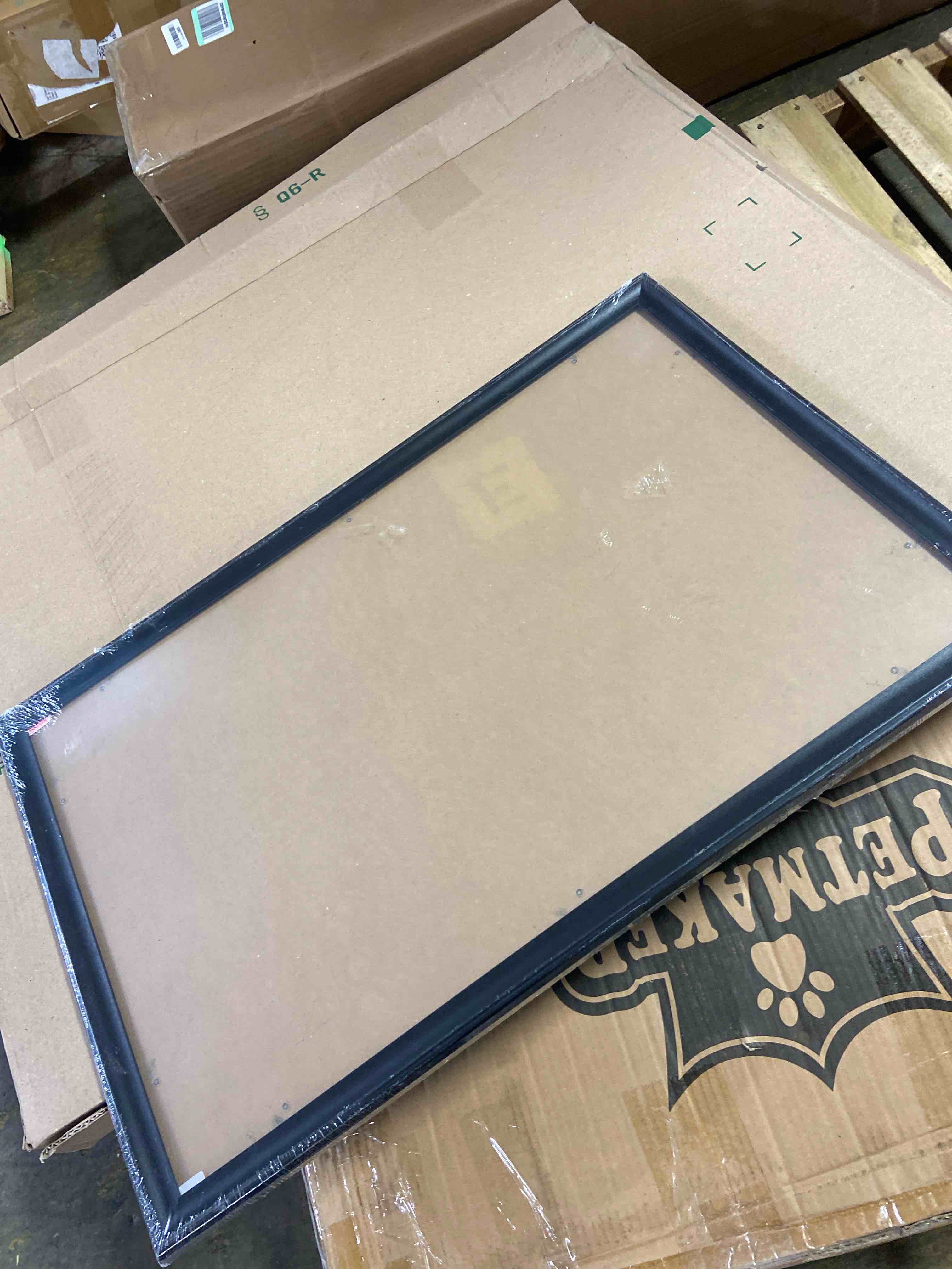 Condition photo showing New/Like New for INNOVART Enclosed Bulletin Board 26”x20”, Lockable Bulletin Board Cork Noticeboard with Black Aluminum Frame, Wall Display Case with Swing-Open Door, Information Cabinet for School, Office, Commercial 26"x20" Black Aluminum Frame