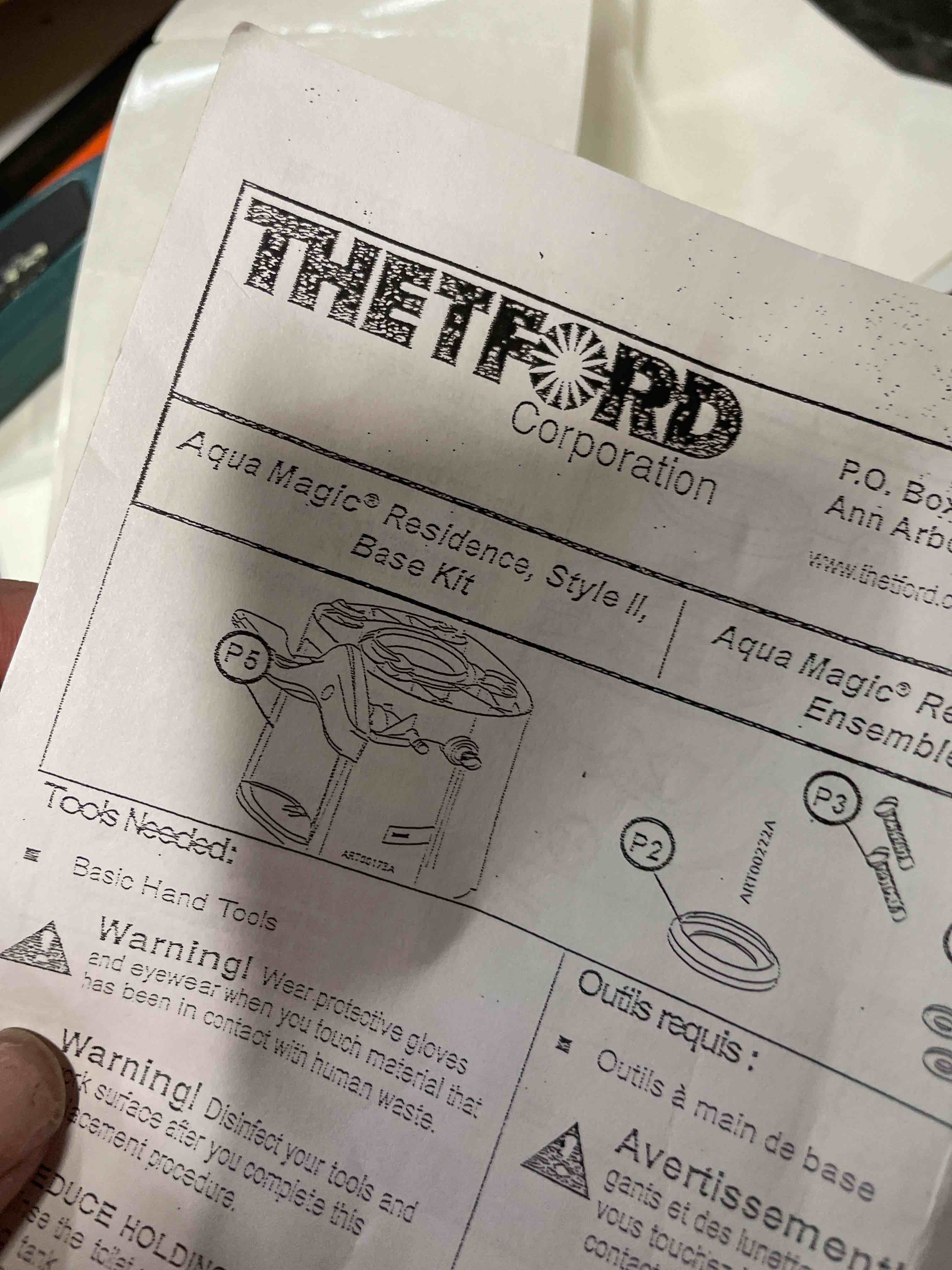 Condition photo showing As Is for Thetford 42137 Interior Accessories